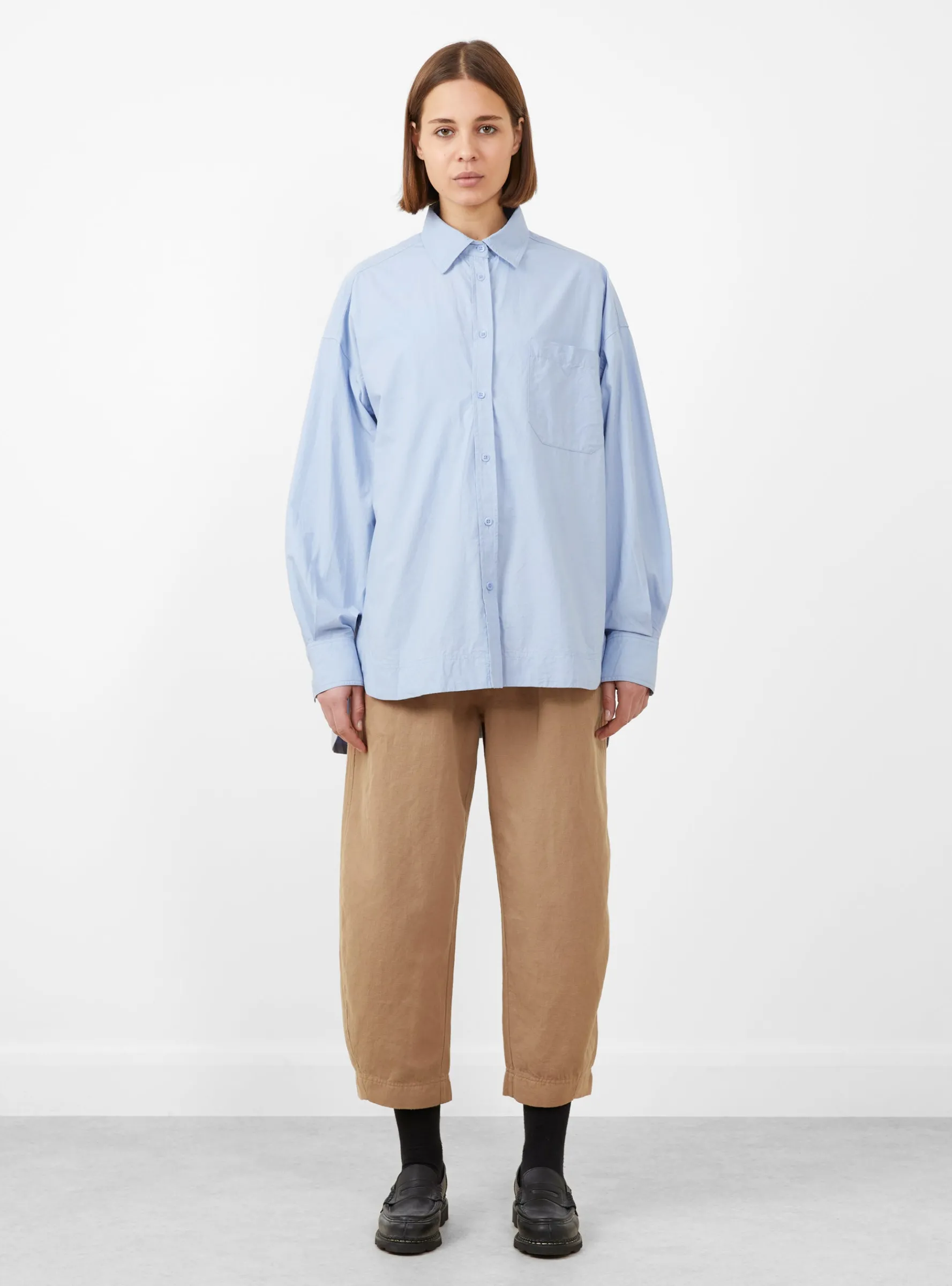 Aldea Oversized Button Down Oxford Blue<Apiece Apart Outlet