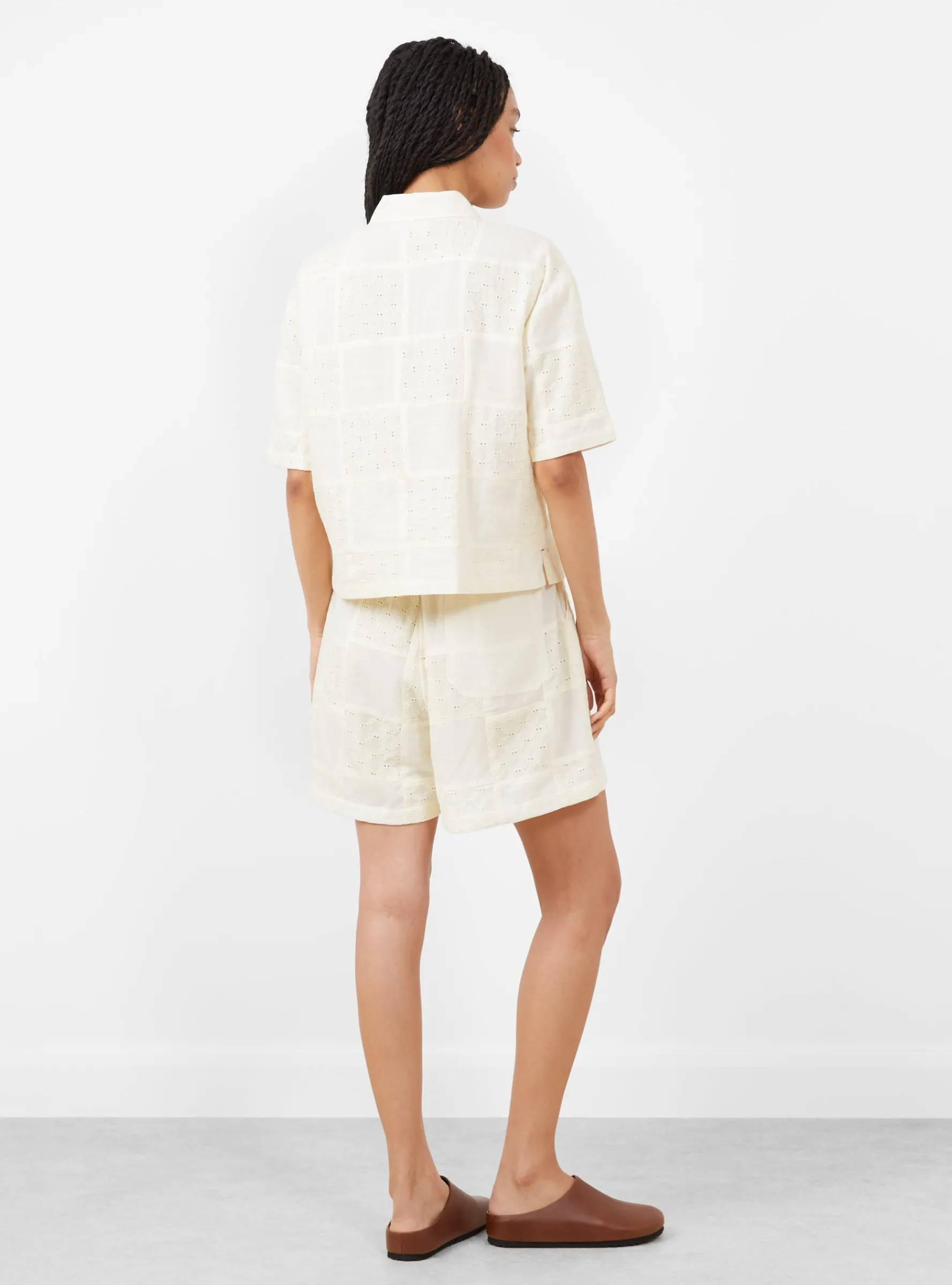 Annie Shorts Buttermilk Patchwork<Sideline Fashion