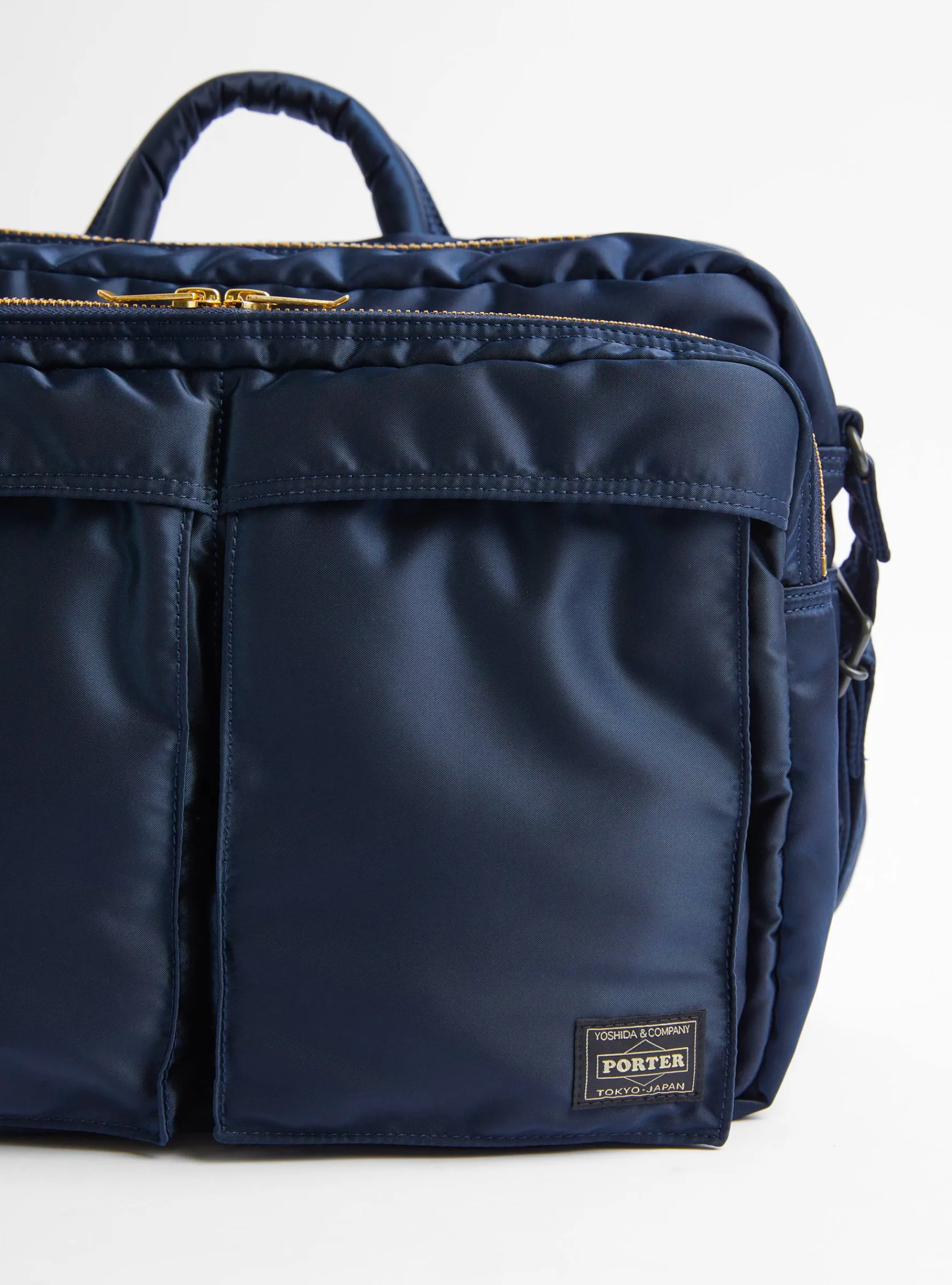 Bio-Nylon TANKER Sling Bag w/ Zip Navy (XL)<Porter Yoshida & Co. Fashion