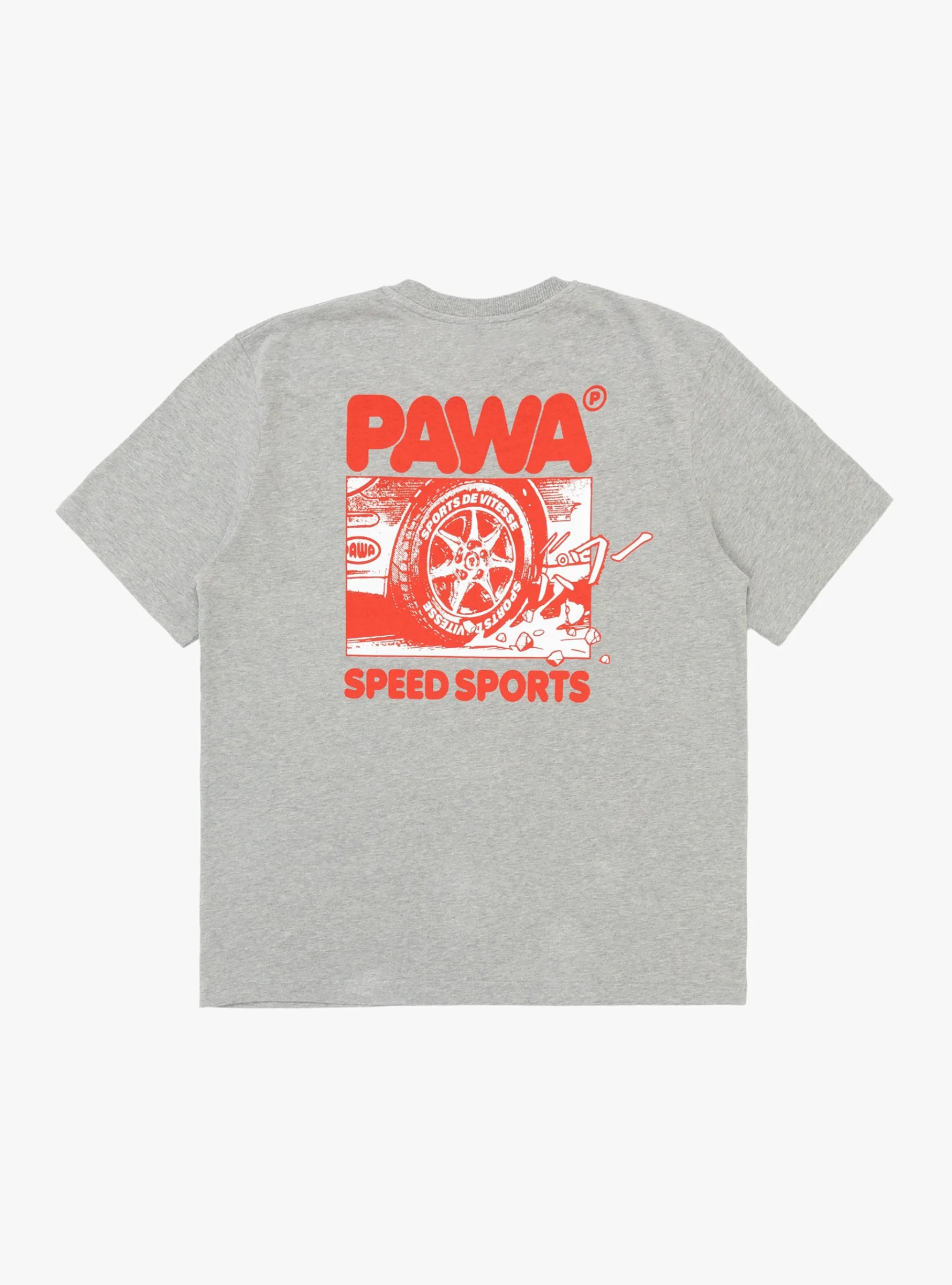 Burnout T-Shirt Grey Marl<Pawa Speed Sports Fashion