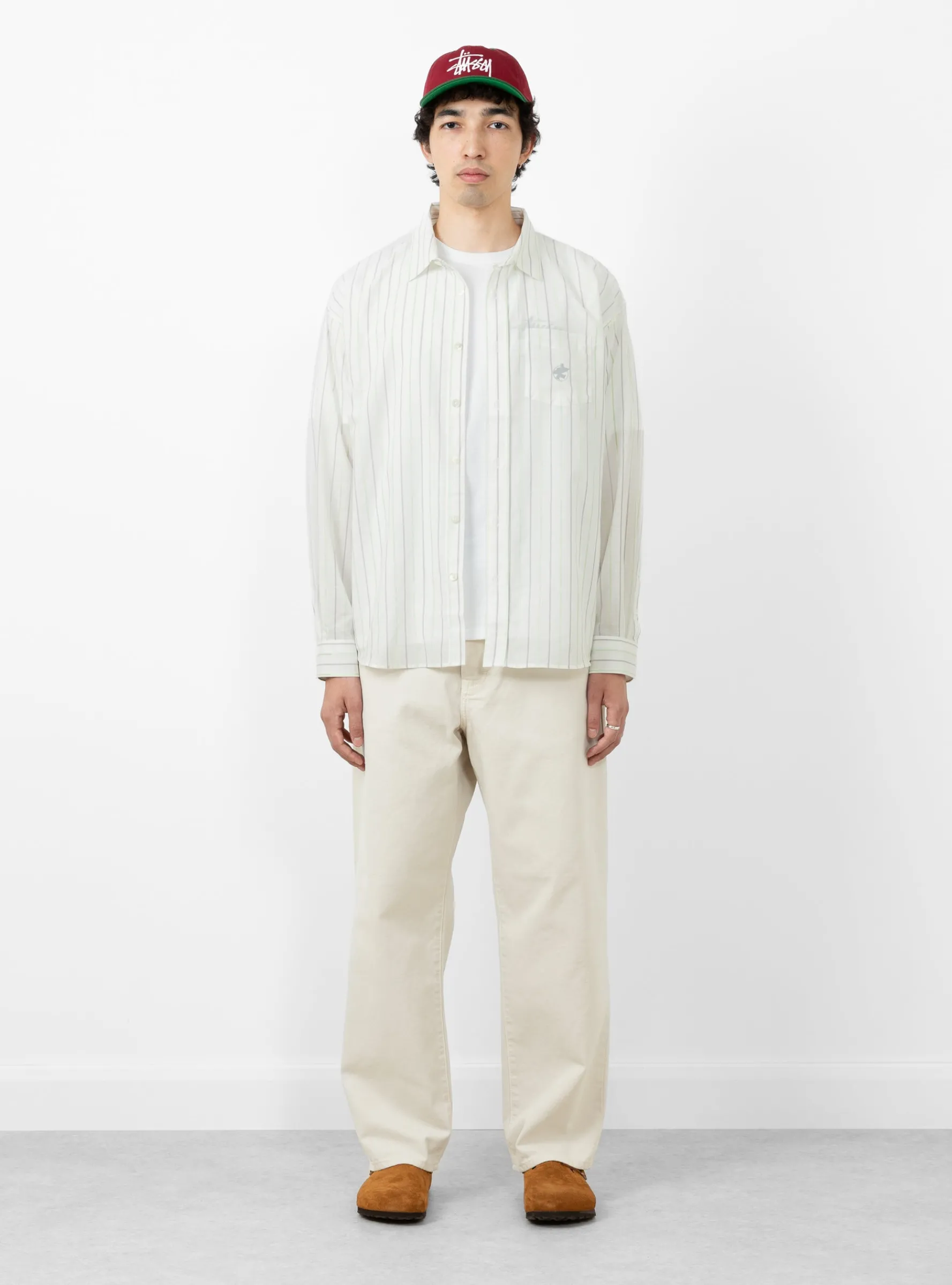 Classic LS Shirt Stripe White<Stüssy Online