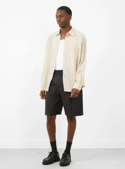 Classic Shorts Fine Black Stripes<mfpen New