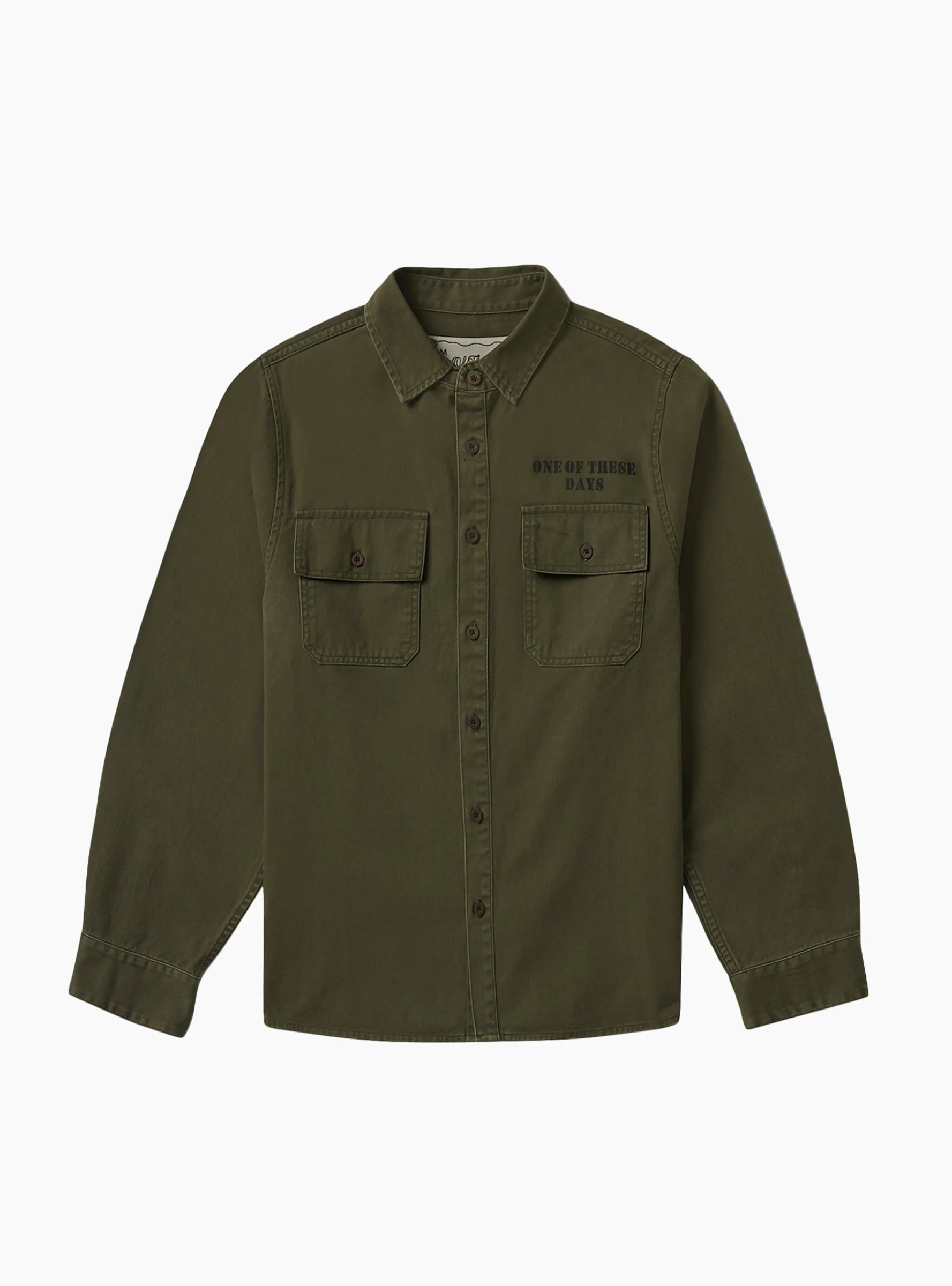 Country Men Military Overshirt Olive<One of These Days Sale