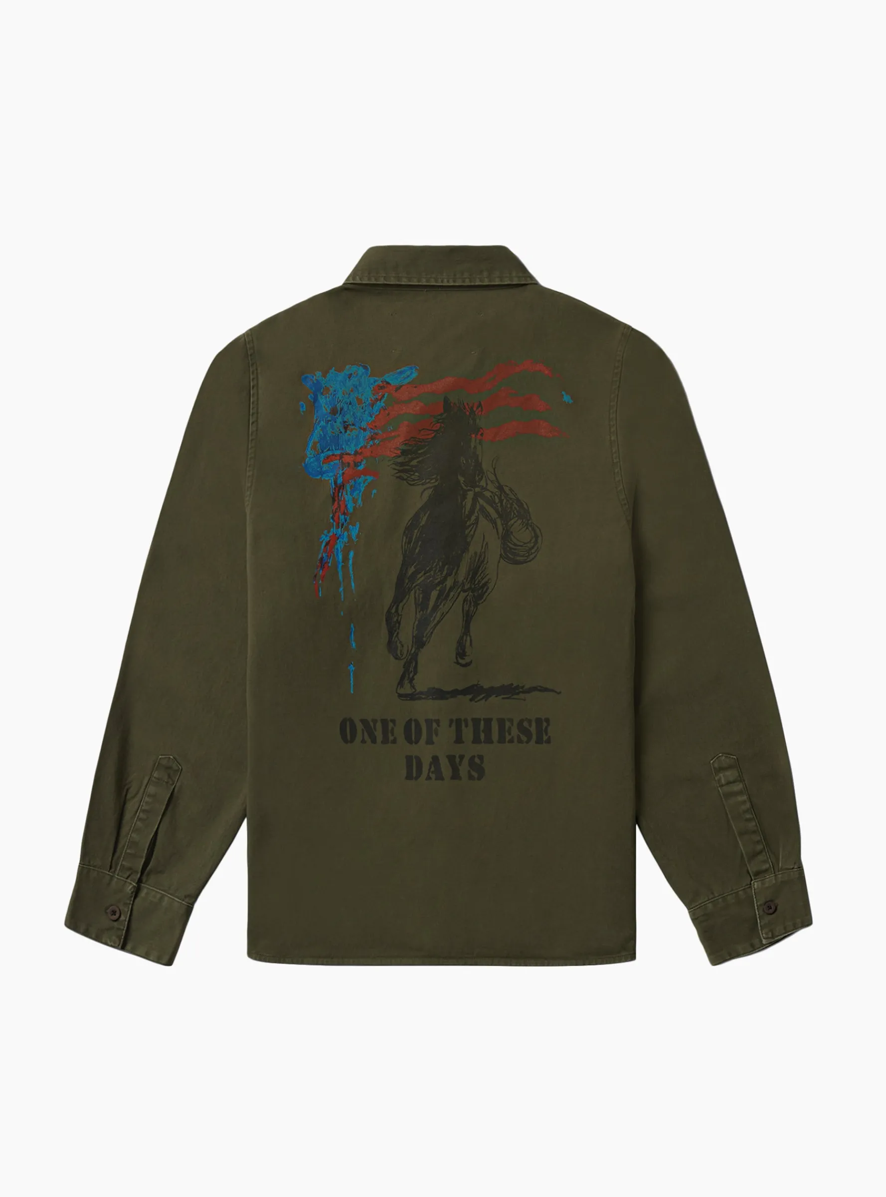 Country Men Military Overshirt Olive<One of These Days Sale