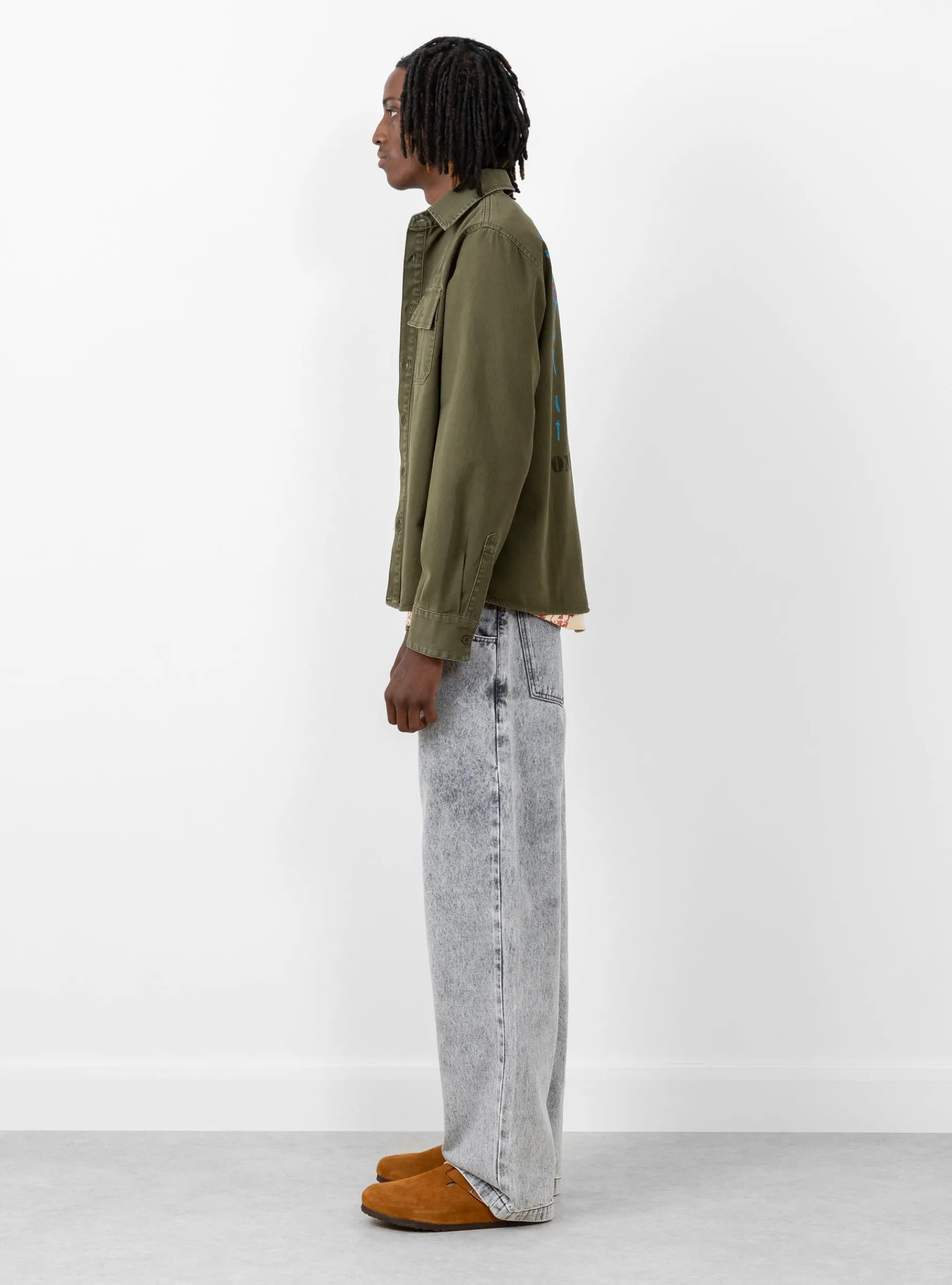 Country Men Military Overshirt Olive<One of These Days Sale