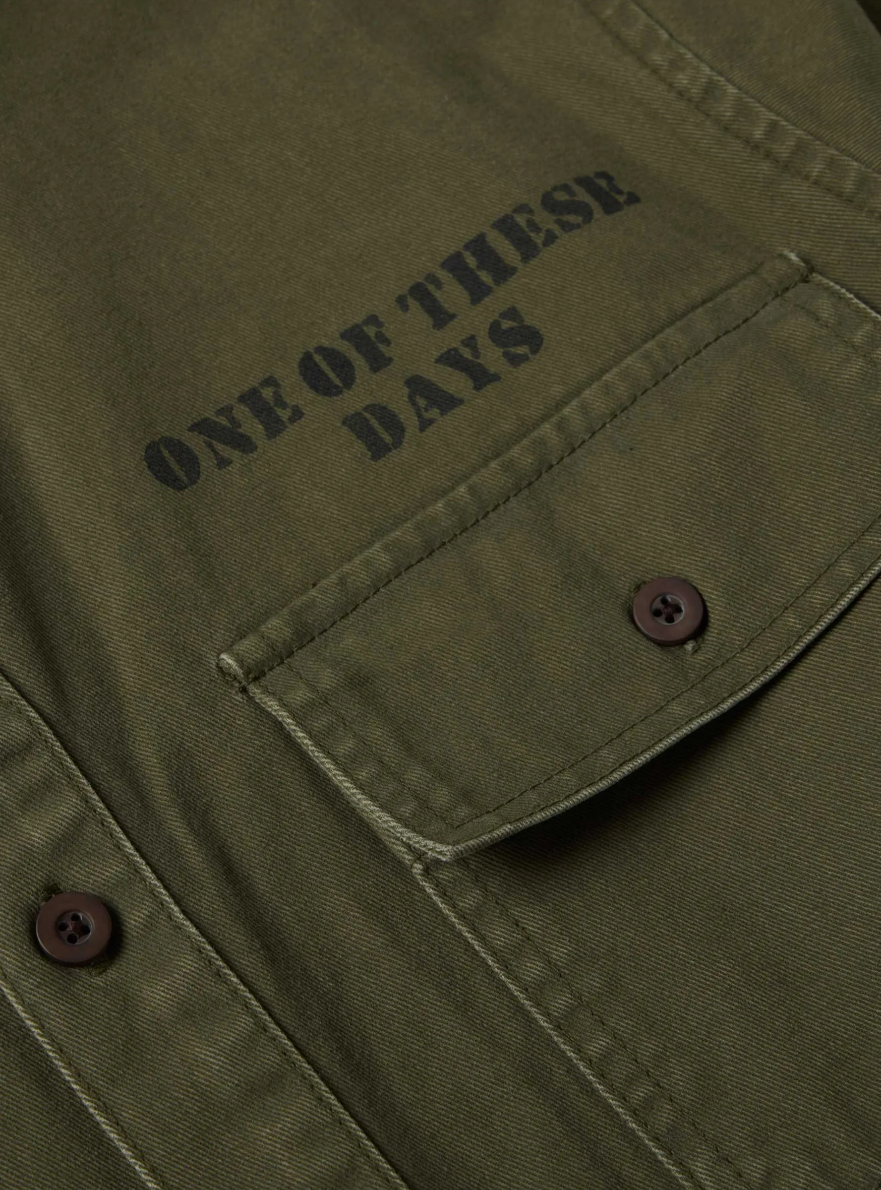 Country Men Military Overshirt Olive<One of These Days Sale