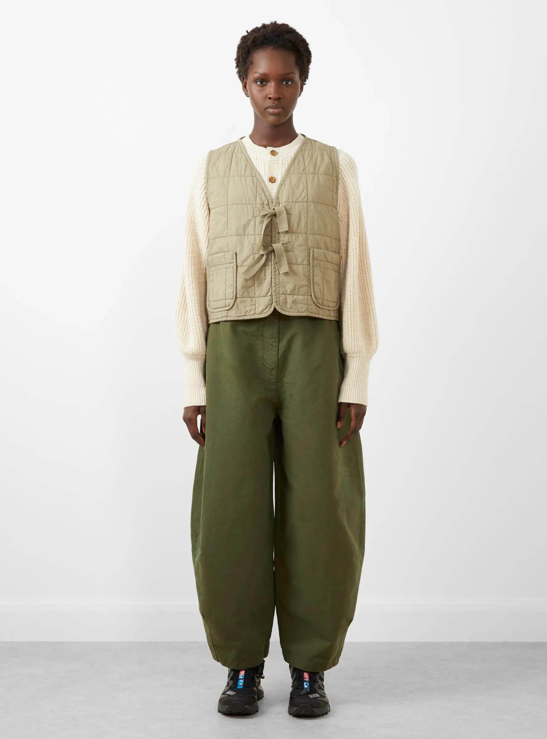 Cropped Light Padded Quilted Vest Elmwood<Girls of Dust Outlet