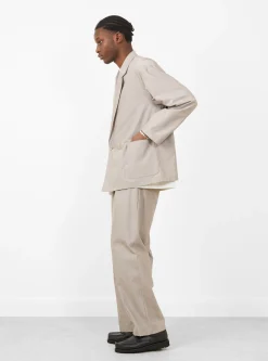 Cupro Mixed Straight Pants Greige<Still By Hand Clearance