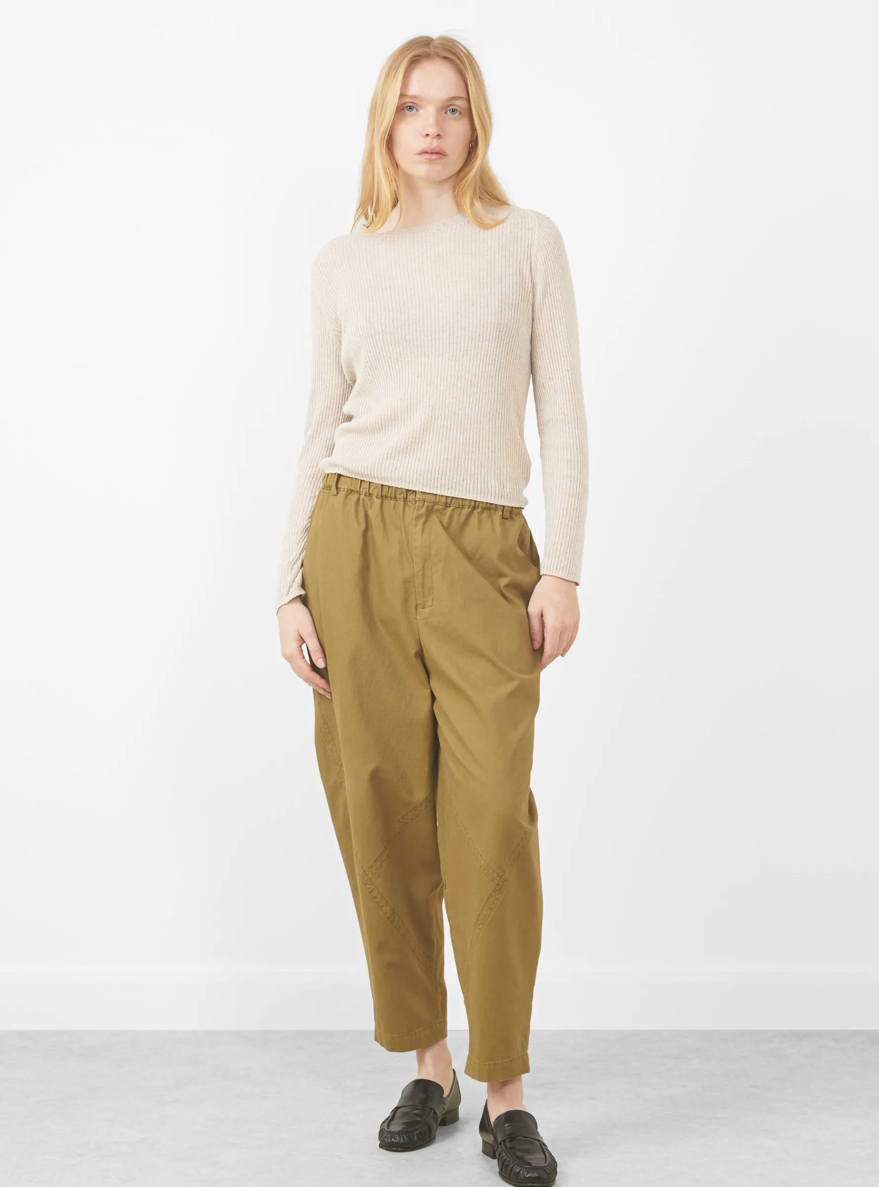 Elastic Latern Trousers, Faded Caramel<7115 by Szeki Online