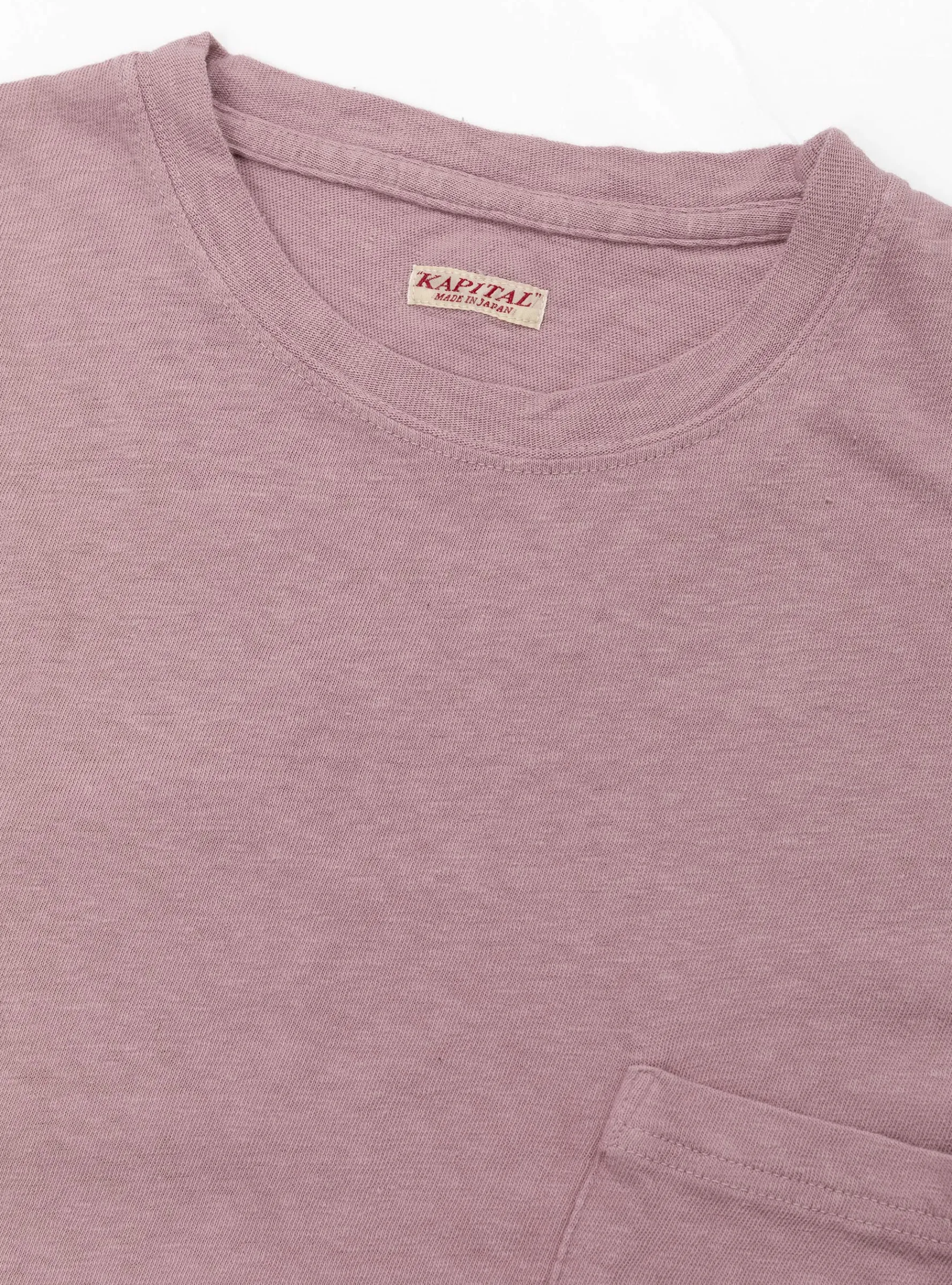 Gauze Jersey Pocket Tee Pink<Kapital New