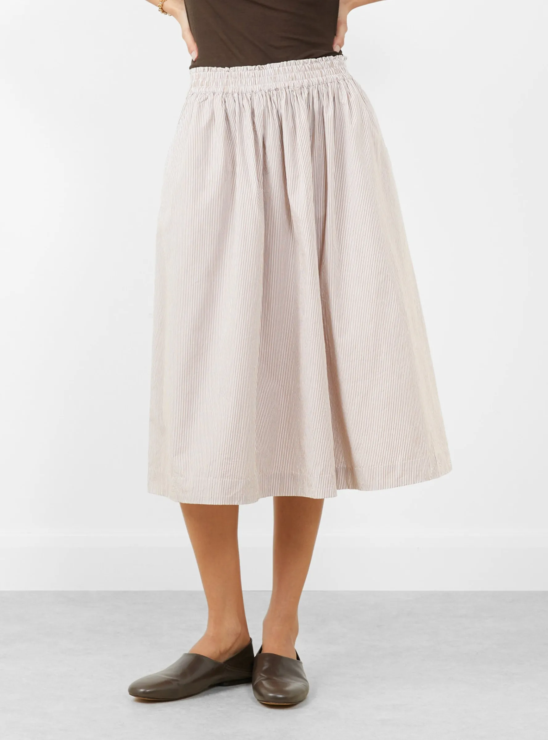 Ginny Skirt Warm Beige and White Stripe<Skall Studio Hot