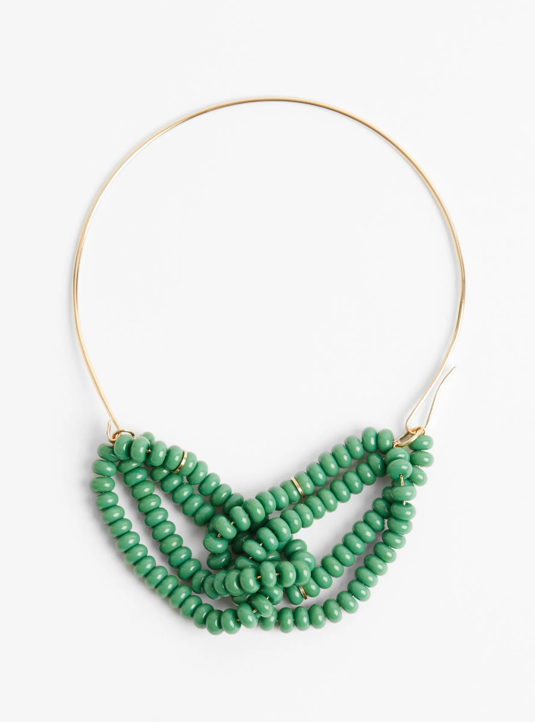 Gold Plated Brass Choker with Glass Beads Green<Helena Rohner Outlet