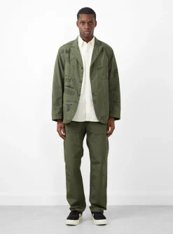 Graffiti Print Fatigue Pant Olive<Engineered Garments Sale