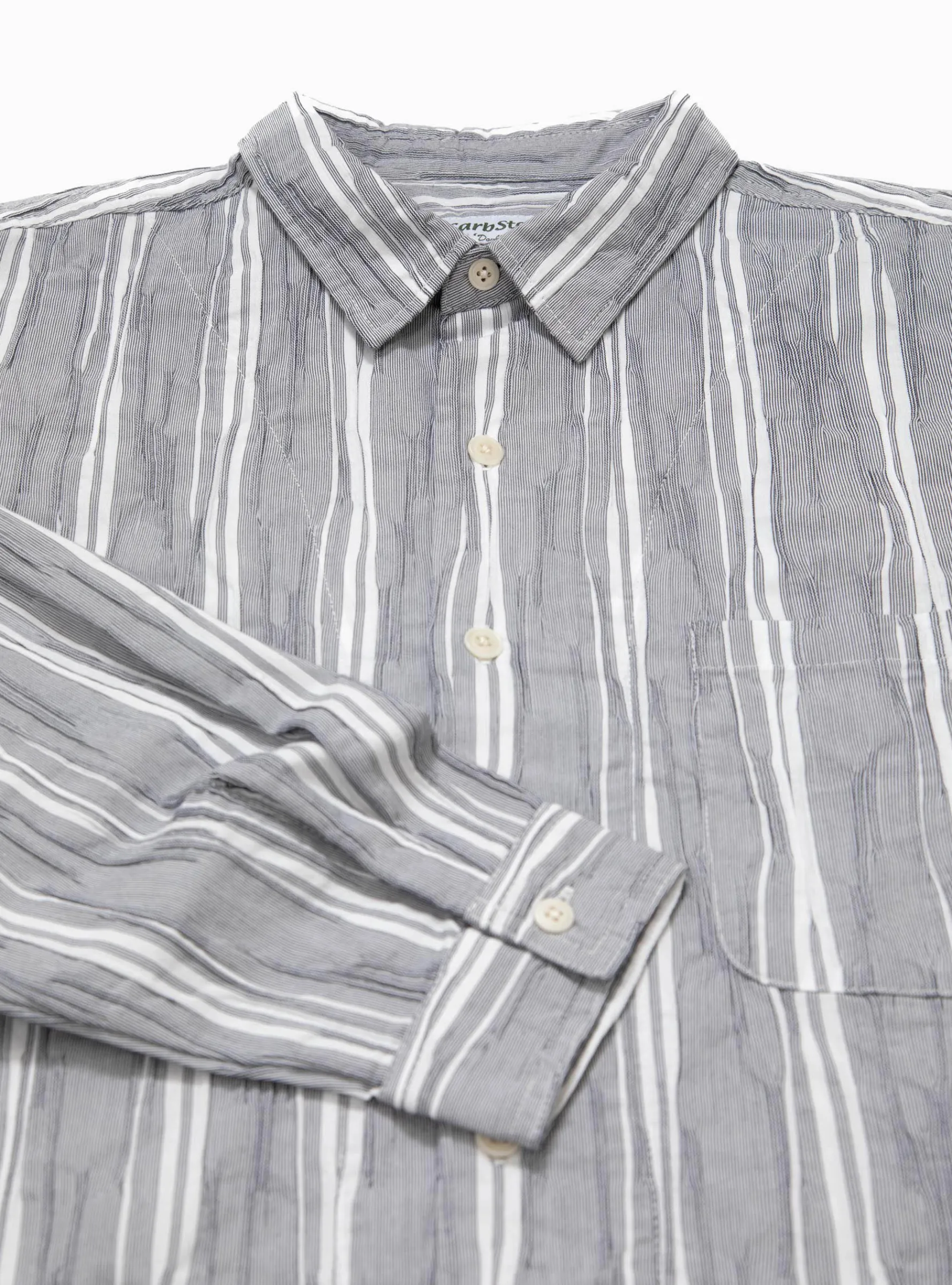 Grande V2 Shirt Grey Stripe<Garbstore Clearance