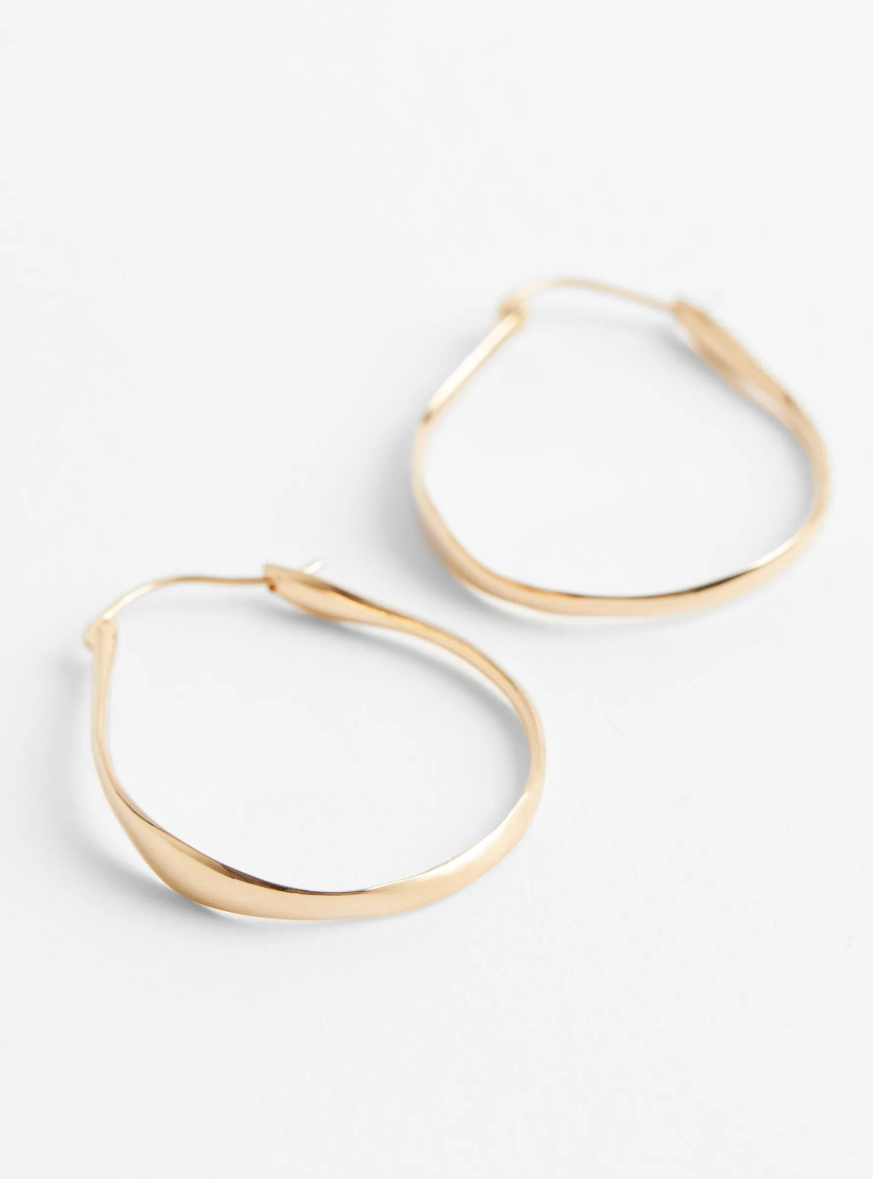 Irregular Brass Hoop Earrings Gold Plated<Helena Rohner Discount