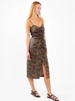 Izzo Dress Olive Paisley<Rachel Comey Outlet