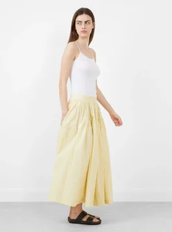 Japanese Mugwasher Stripe Panel Skirt Buttercup<Cawley Clearance