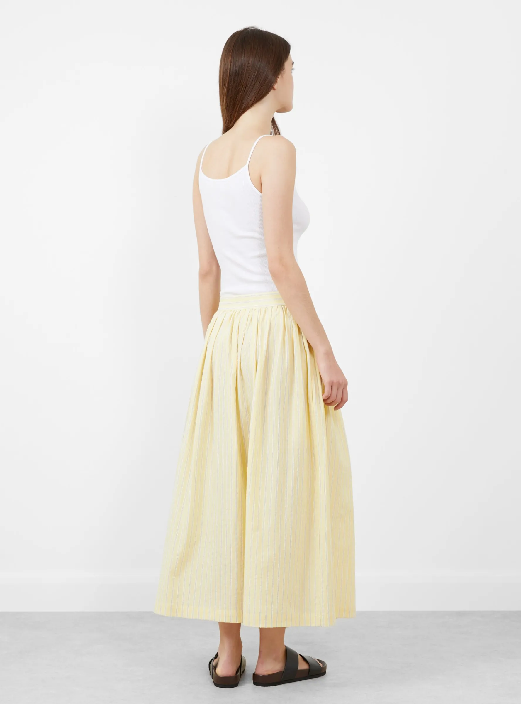 Japanese Mugwasher Stripe Panel Skirt Buttercup<Cawley Clearance