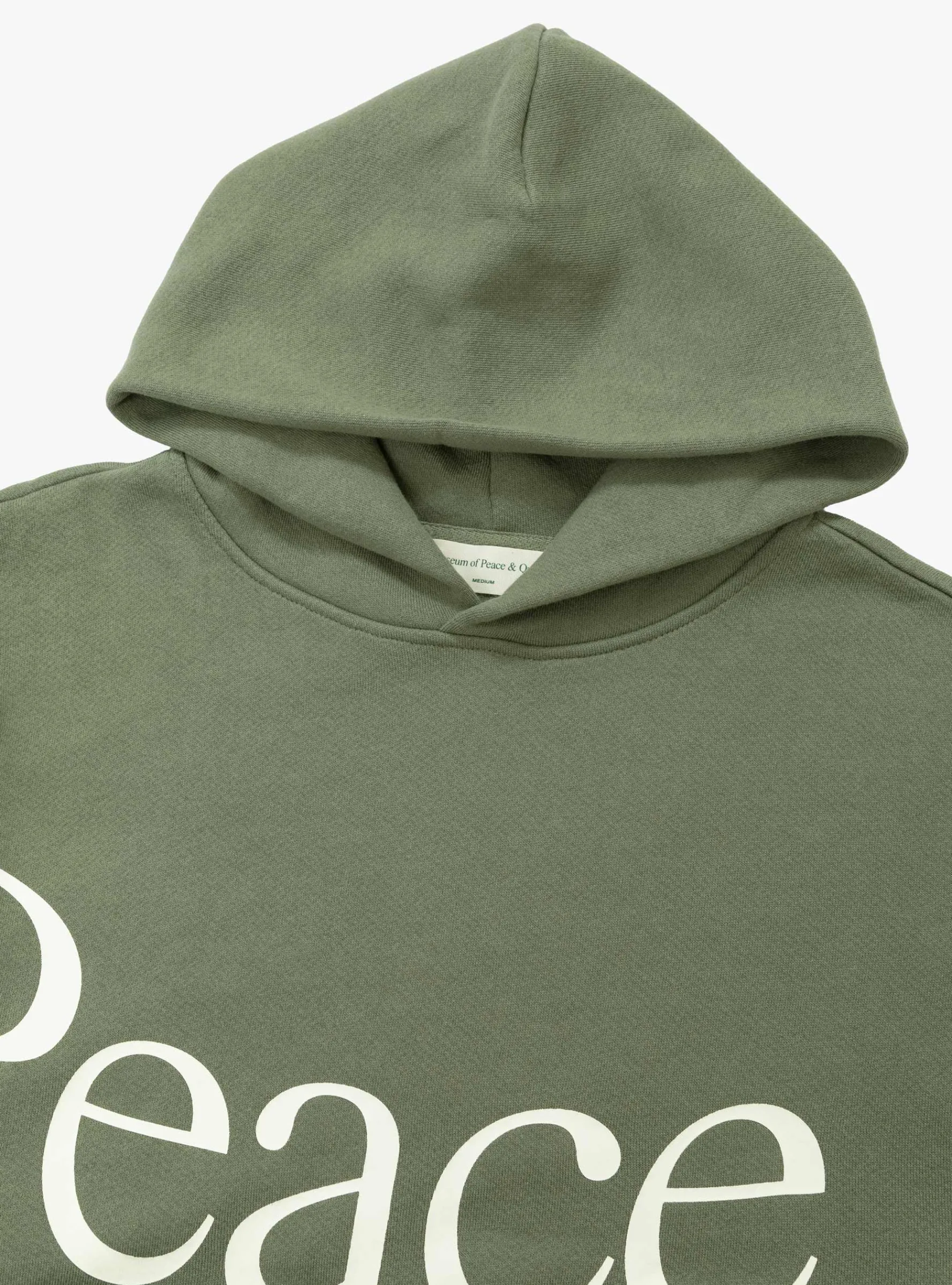 Jumbo Wordmark Hoodie Olive<Museum of Peace and Quiet New