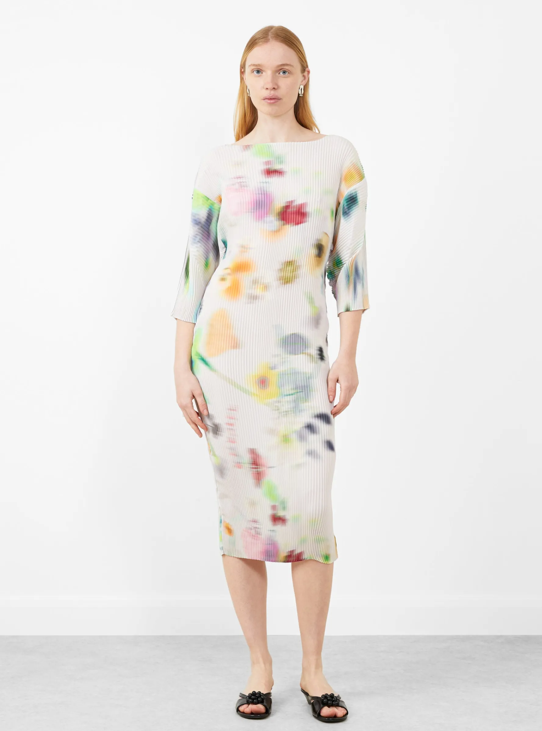 Leila Pleated Dress Mayu White<Julia Heuer Fashion