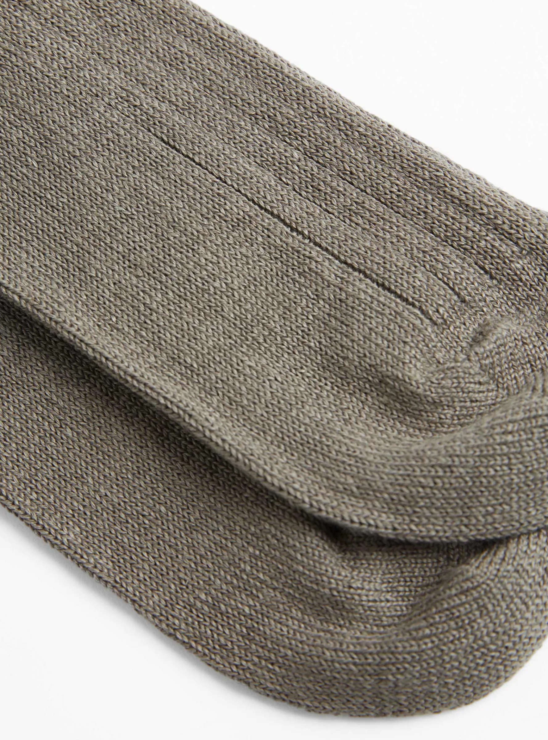 Linen Cotton Socks Dark Grey<ROTOTO Outlet