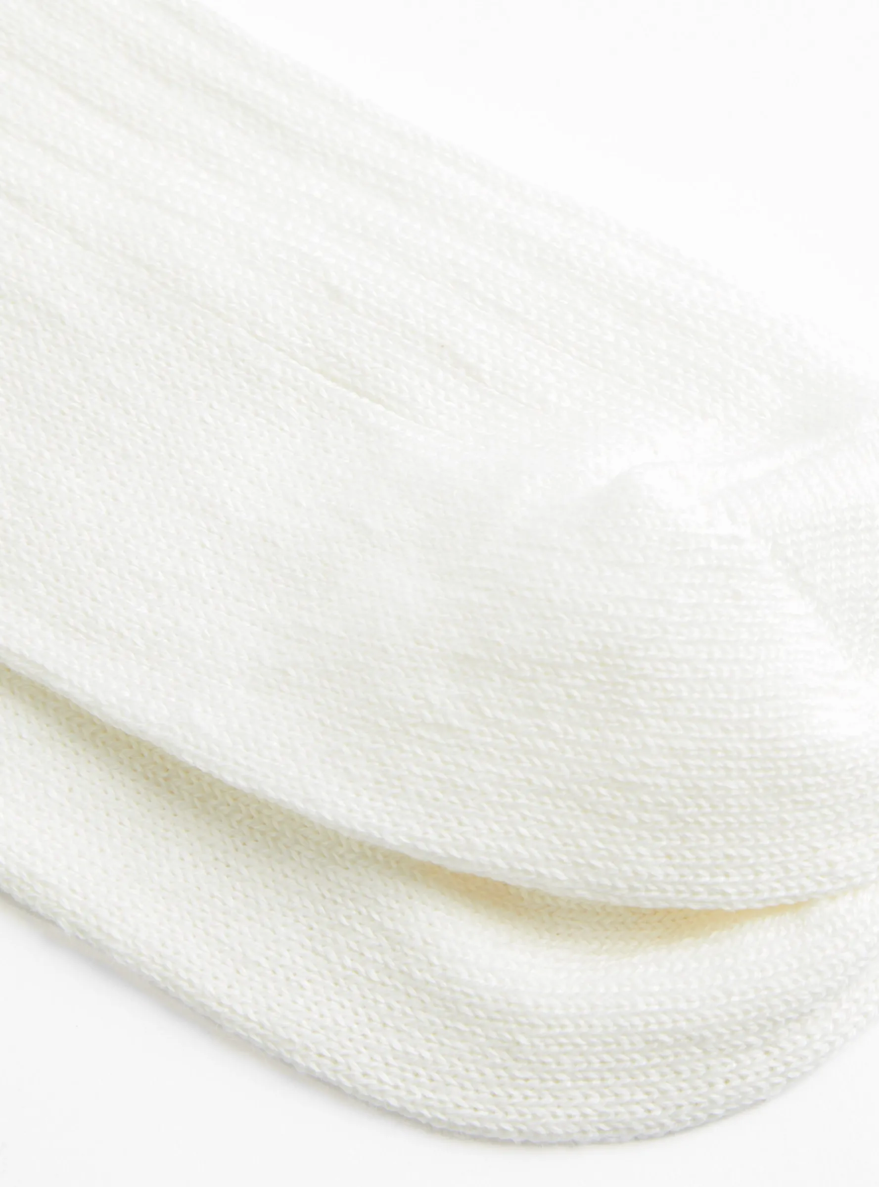 Linen Cotton Socks Off White<ROTOTO Online