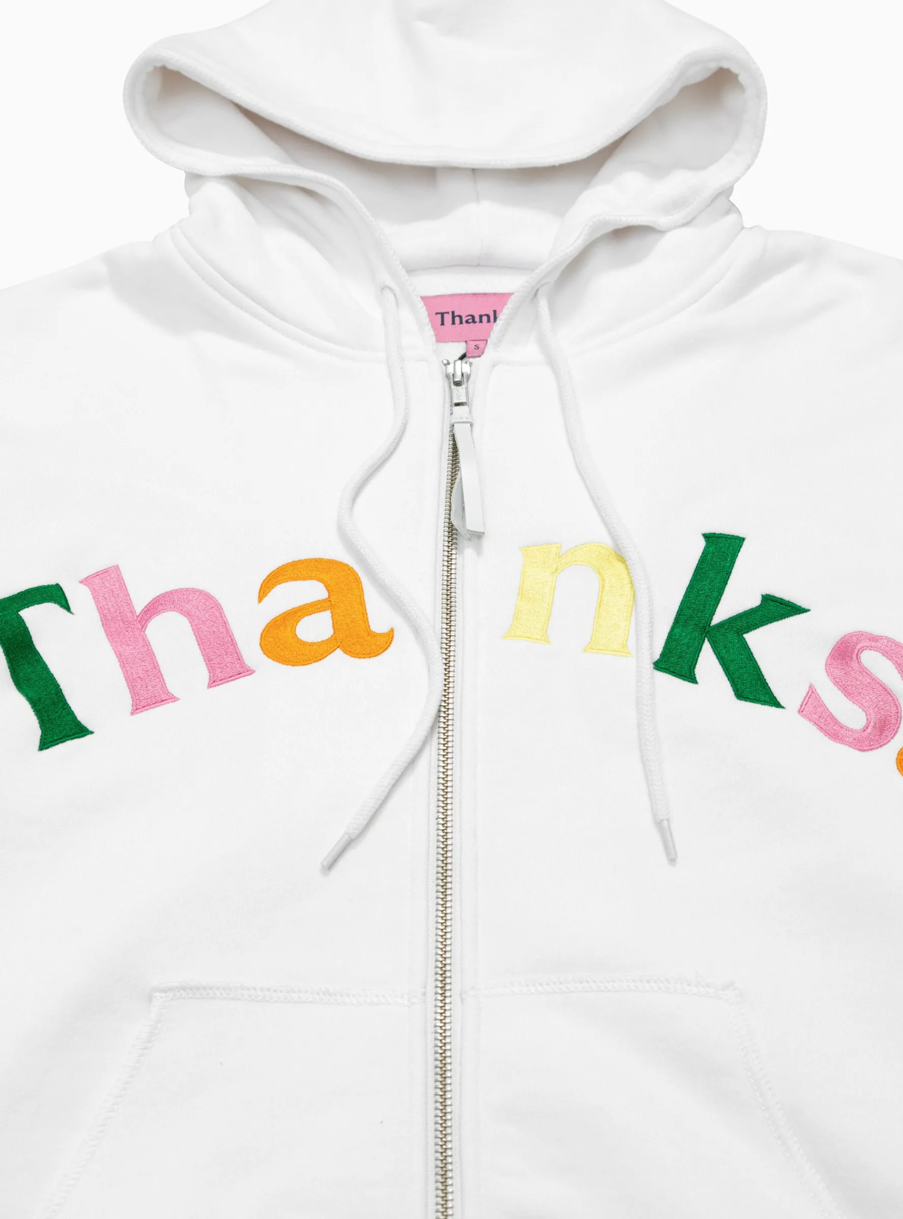 Logo Embroidered Hoodie White & Multi<Thanks. Clearance