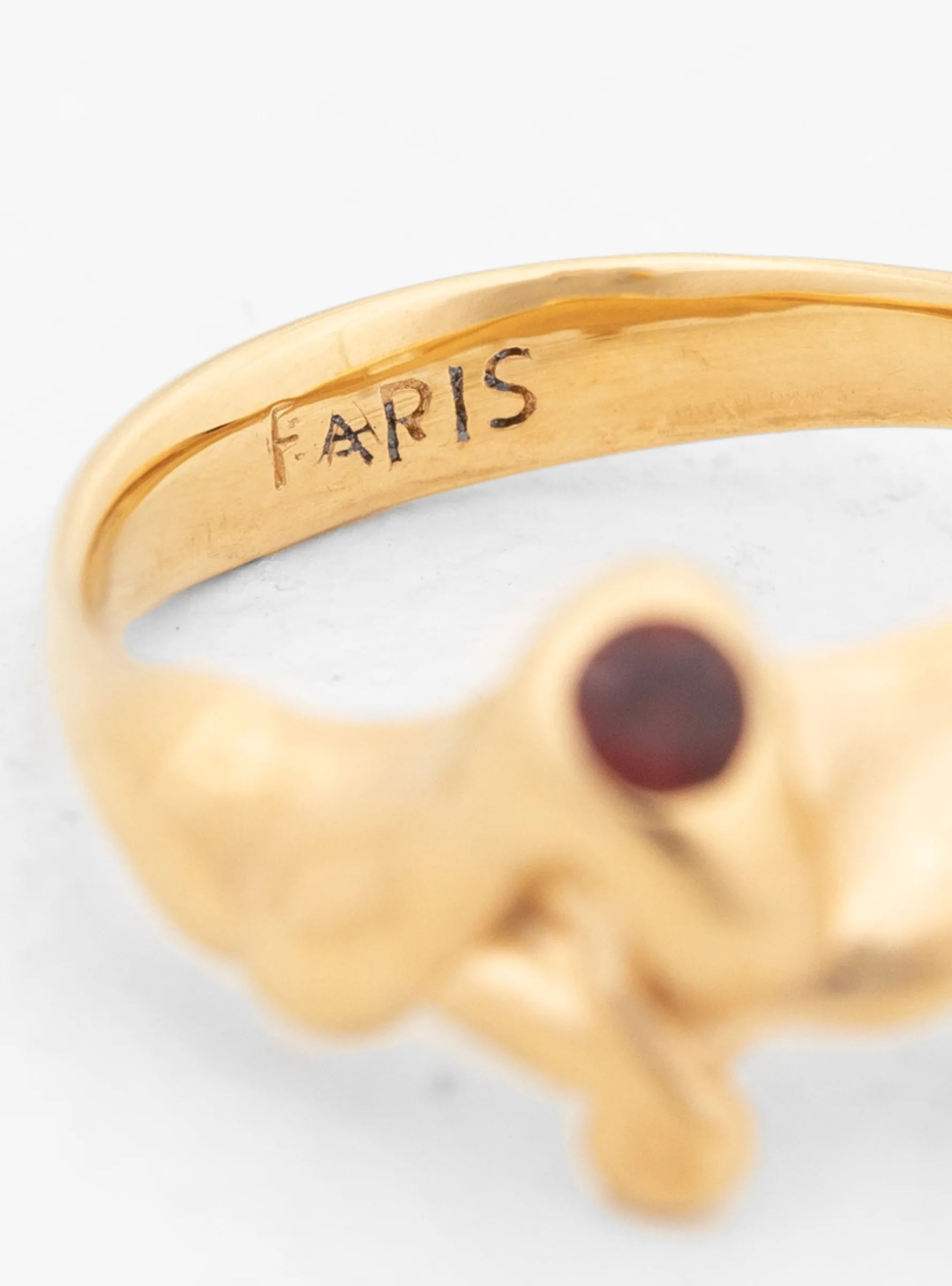 Menage Gold-Plated Ring Citrine & Garnet<Faris Fashion
