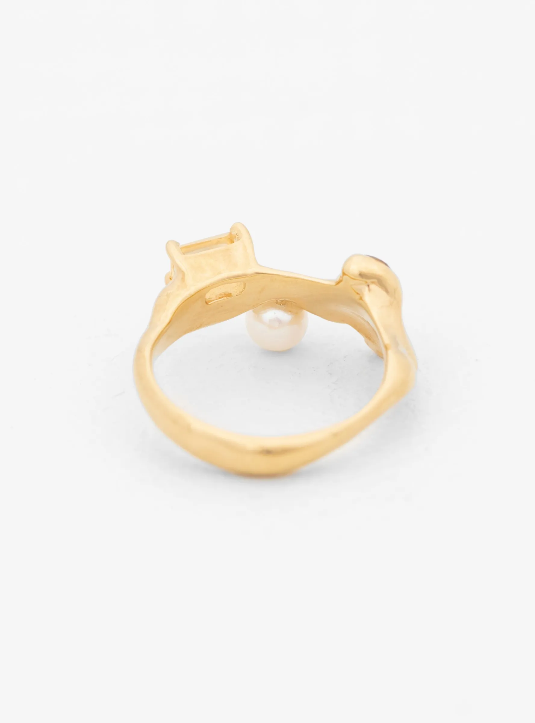 Menage Gold-Plated Ring Citrine & Garnet<Faris Fashion