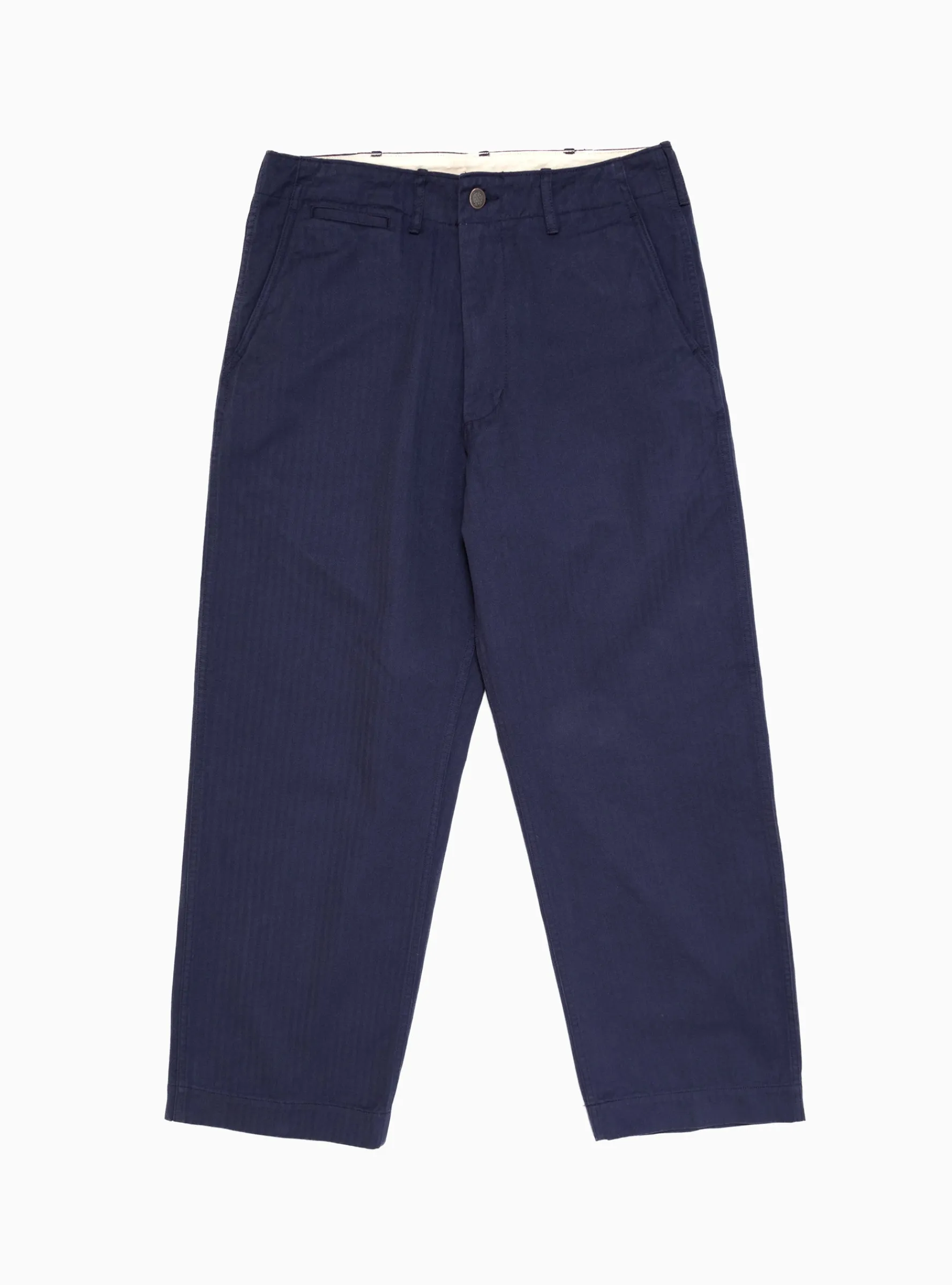 MIL Trousers Herringbone Navy<Beams Plus Sale