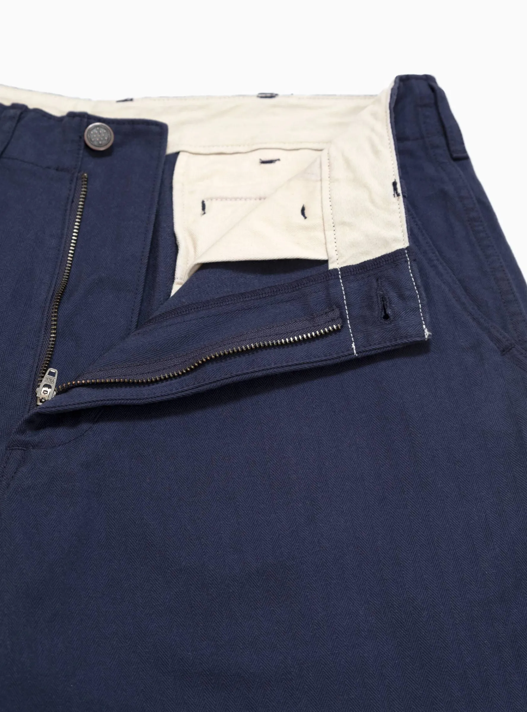 MIL Trousers Herringbone Navy<Beams Plus Sale