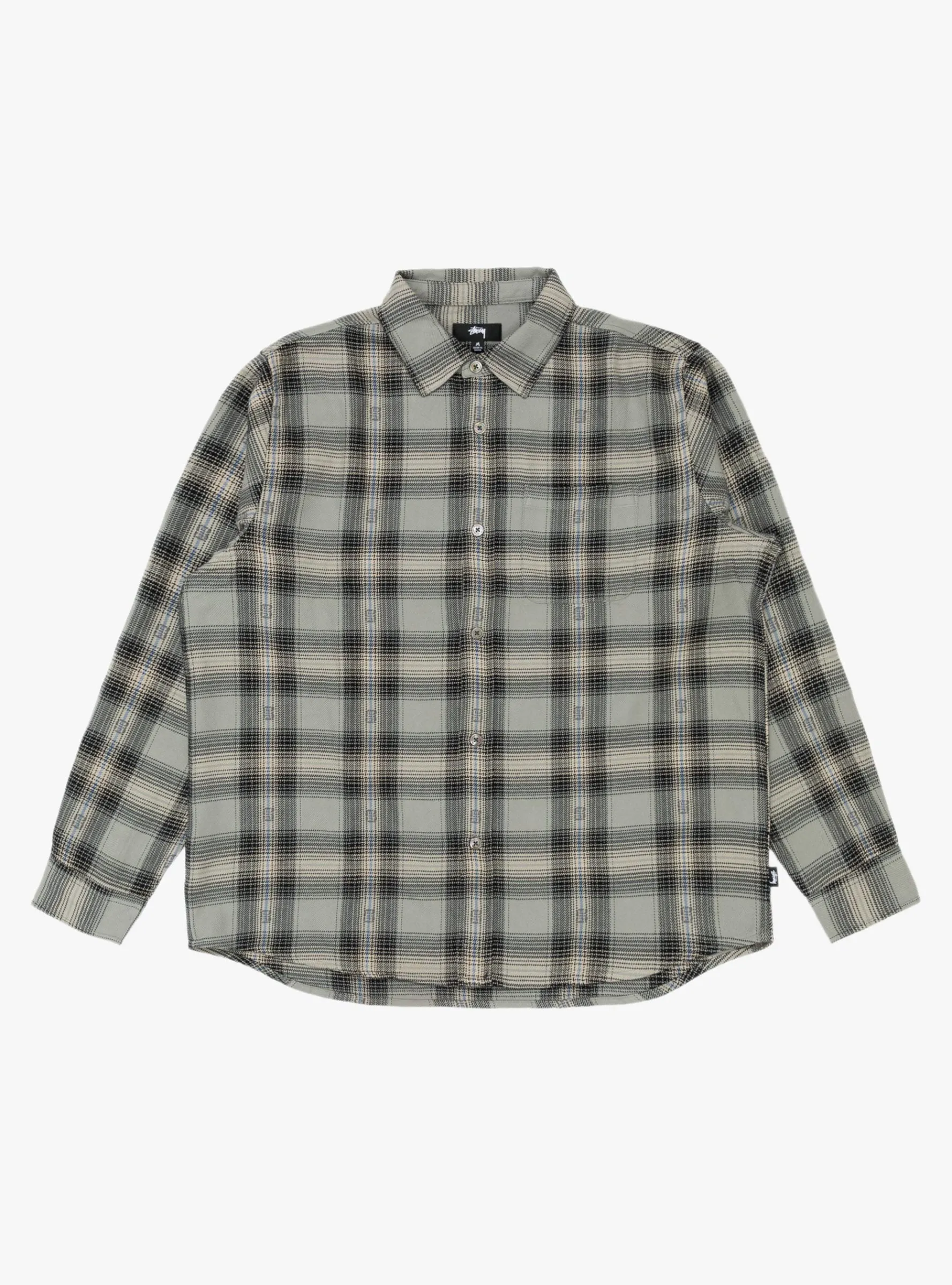 Motif Plaid Shirt Grey<Stüssy Best