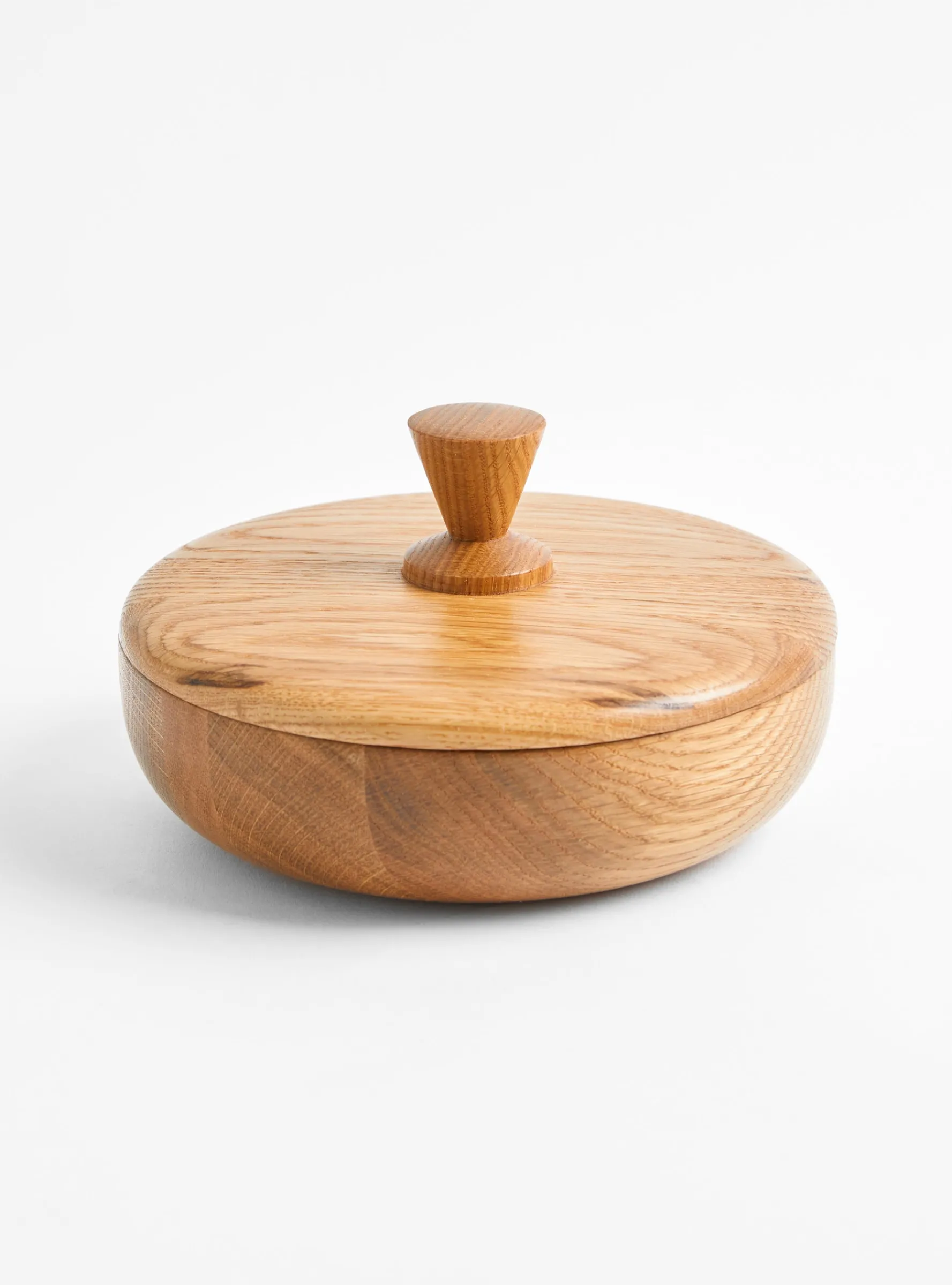Oak L Bowl Container - Triangle Knob<Small Goods Design Sale