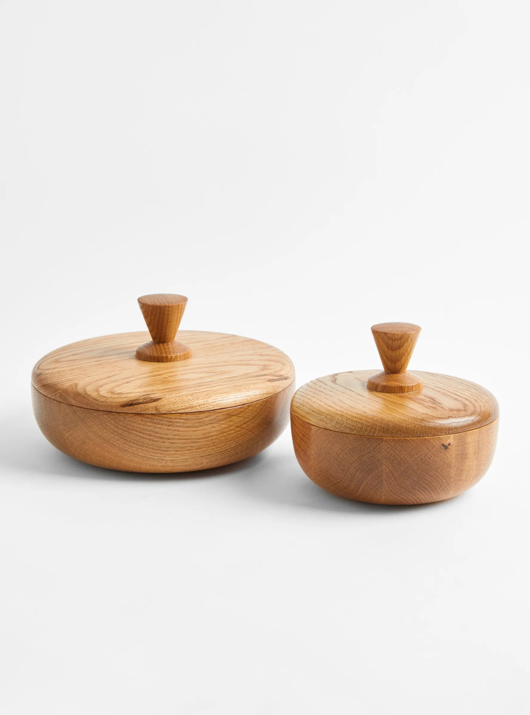 Oak L Bowl Container - Triangle Knob<Small Goods Design Sale