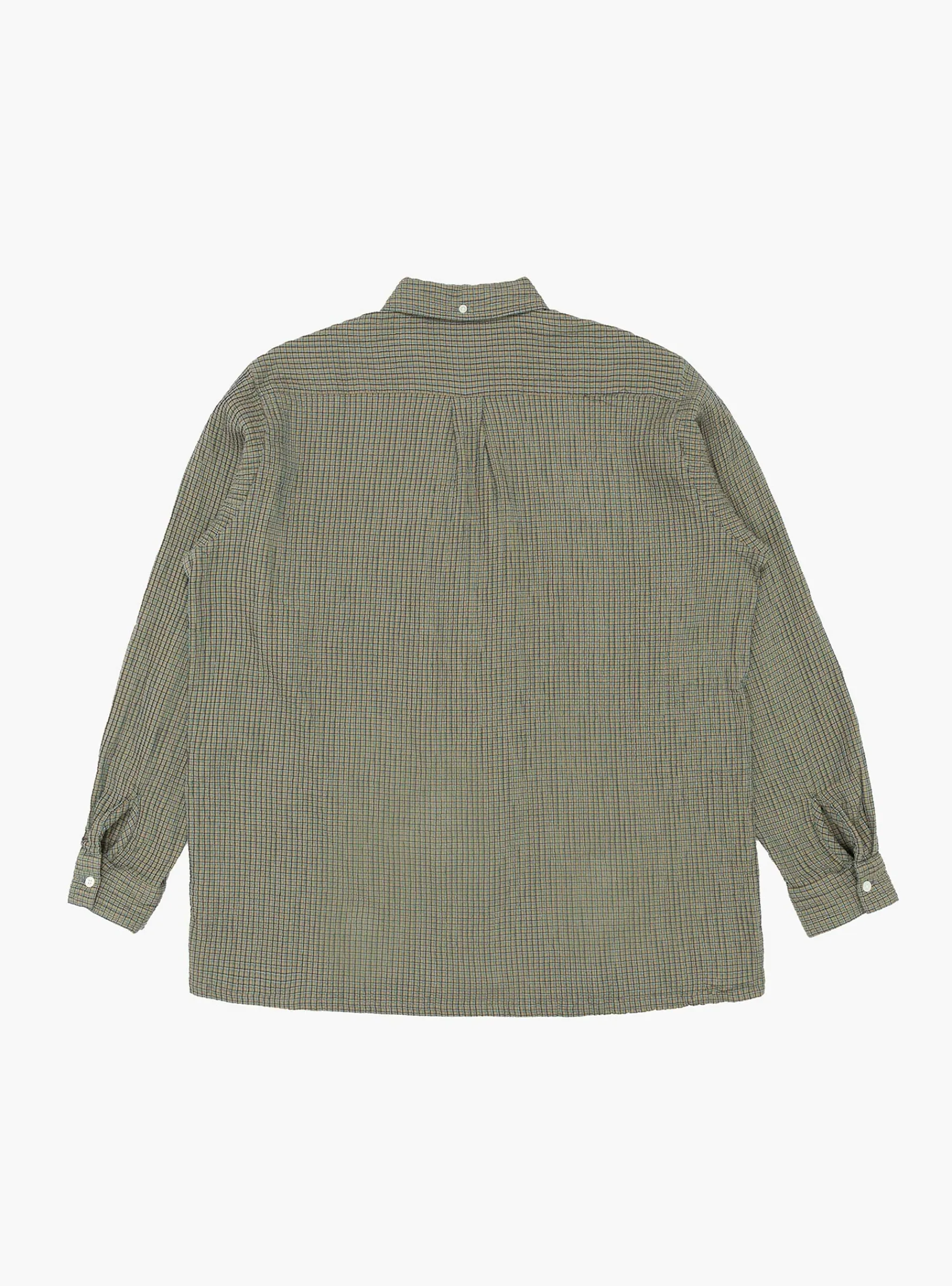 Open B.D. Plaid Shirt Olive<Beams Plus New