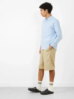 Oxford Farah Pocket L/S Shirt Blue<Farah Japan Sale