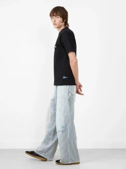 10oz Hickoree Stripe Painter Port Baggy Pants<Kapital Hot