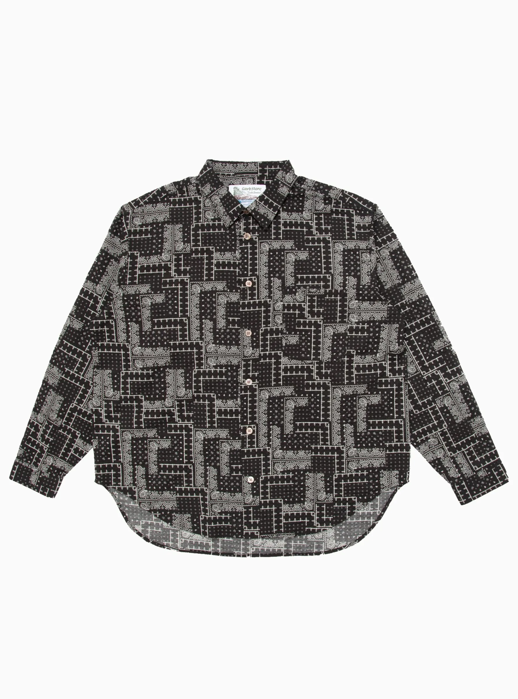 Paisley Easy Shirt Black<Garbstore Best