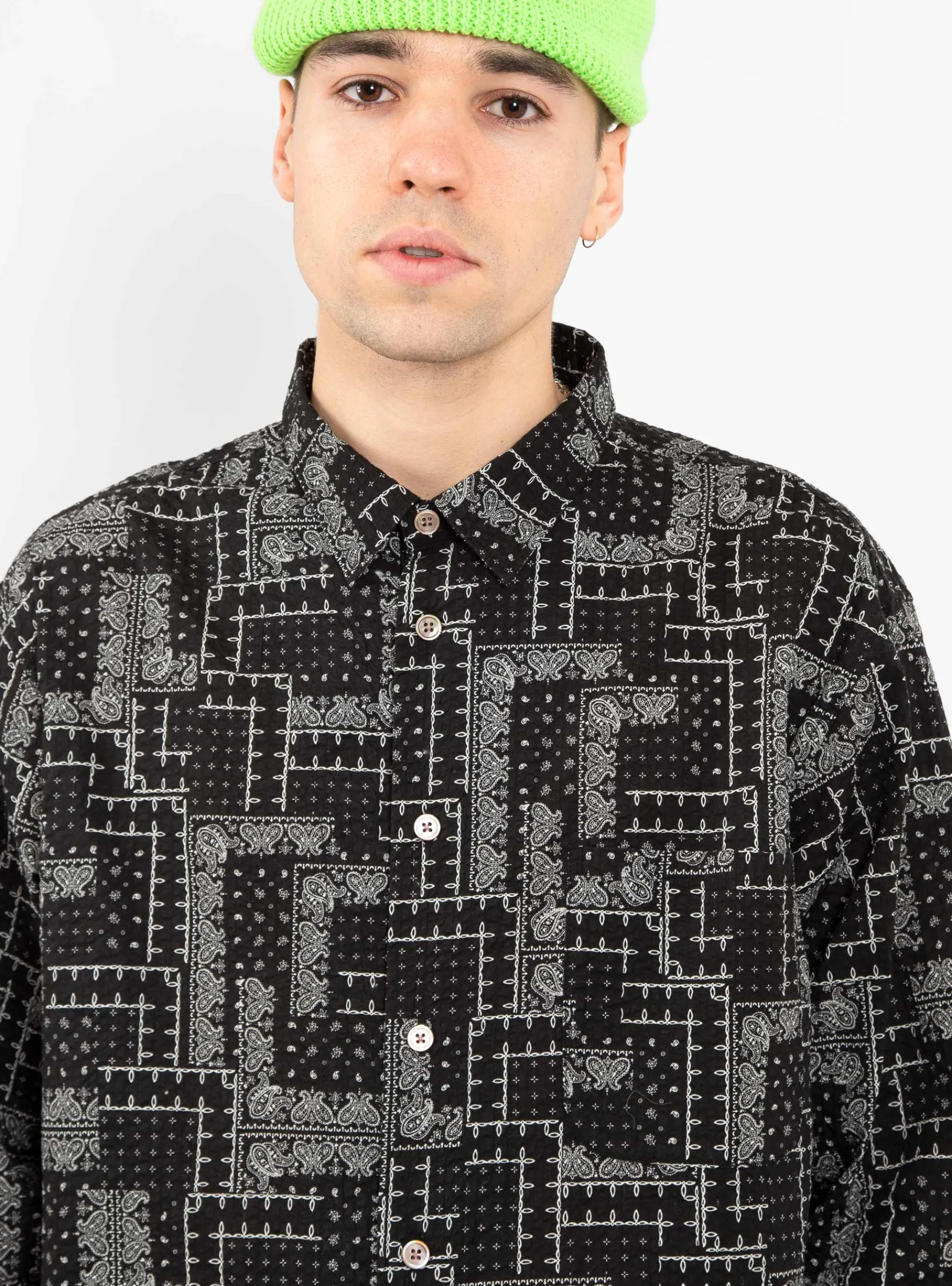Paisley Easy Shirt Black<Garbstore Best