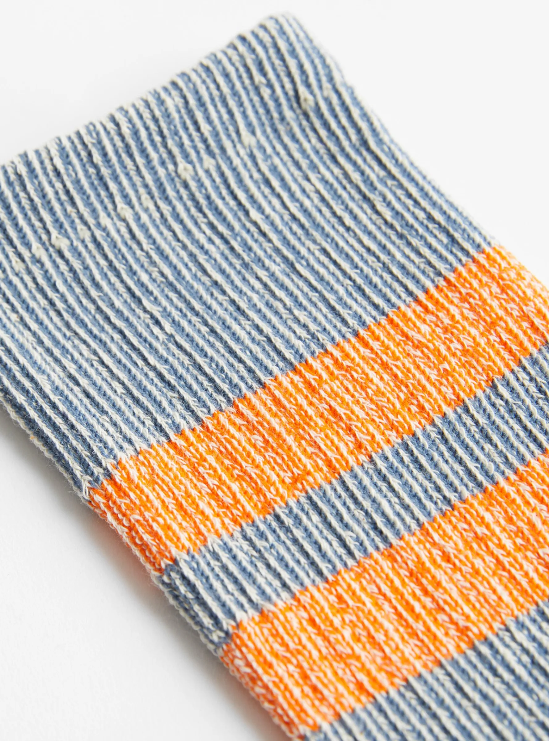 Pile Stripe Marl Socks Blue & Orange<ROTOTO Hot