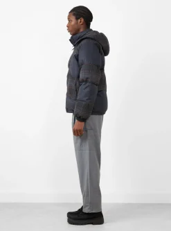 Premium Tweed Puffer Dark Grey<Dime Clearance