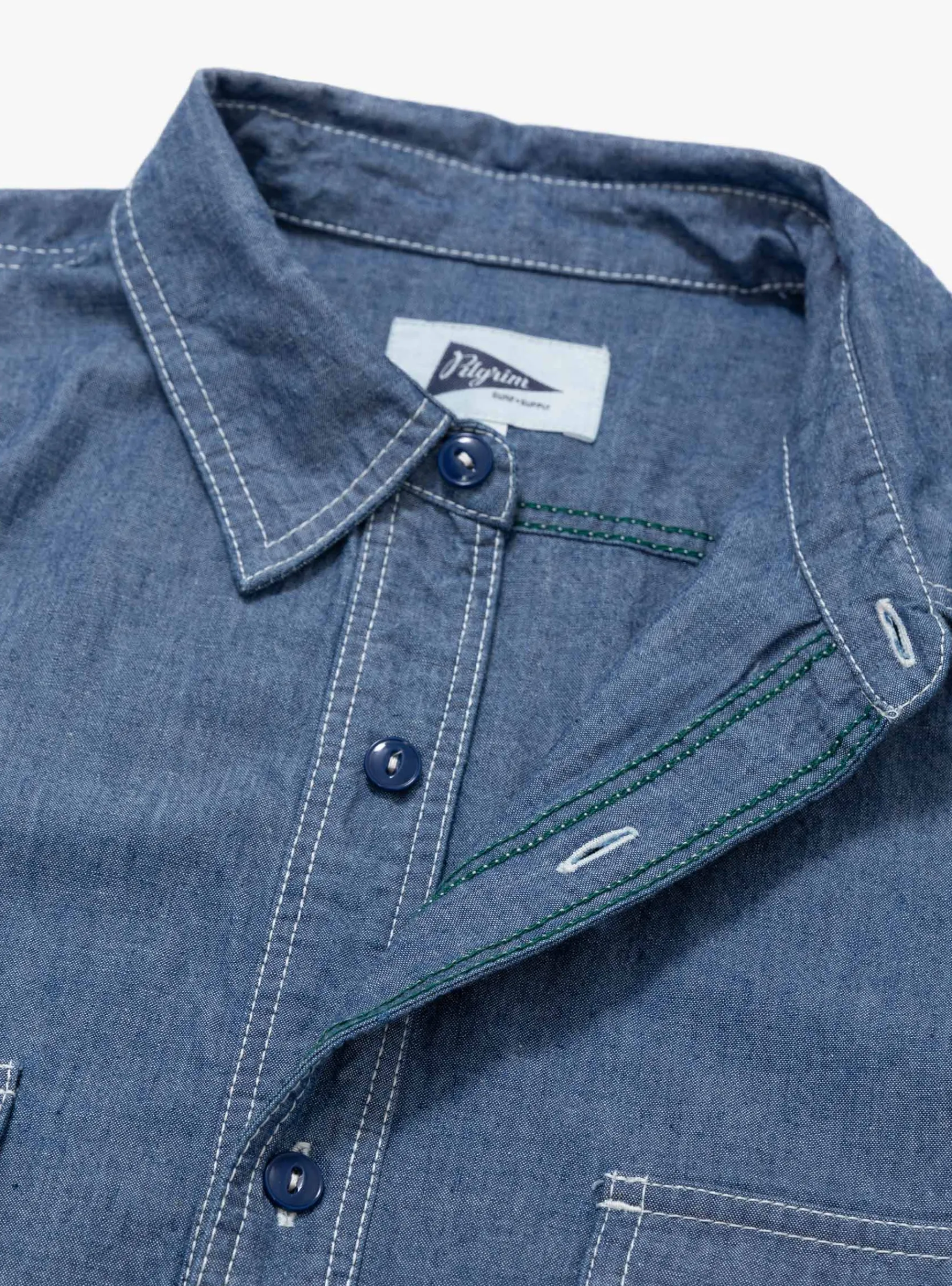 Rucker Chambray Shirt Blue<Pilgrim Surf + Supply Best