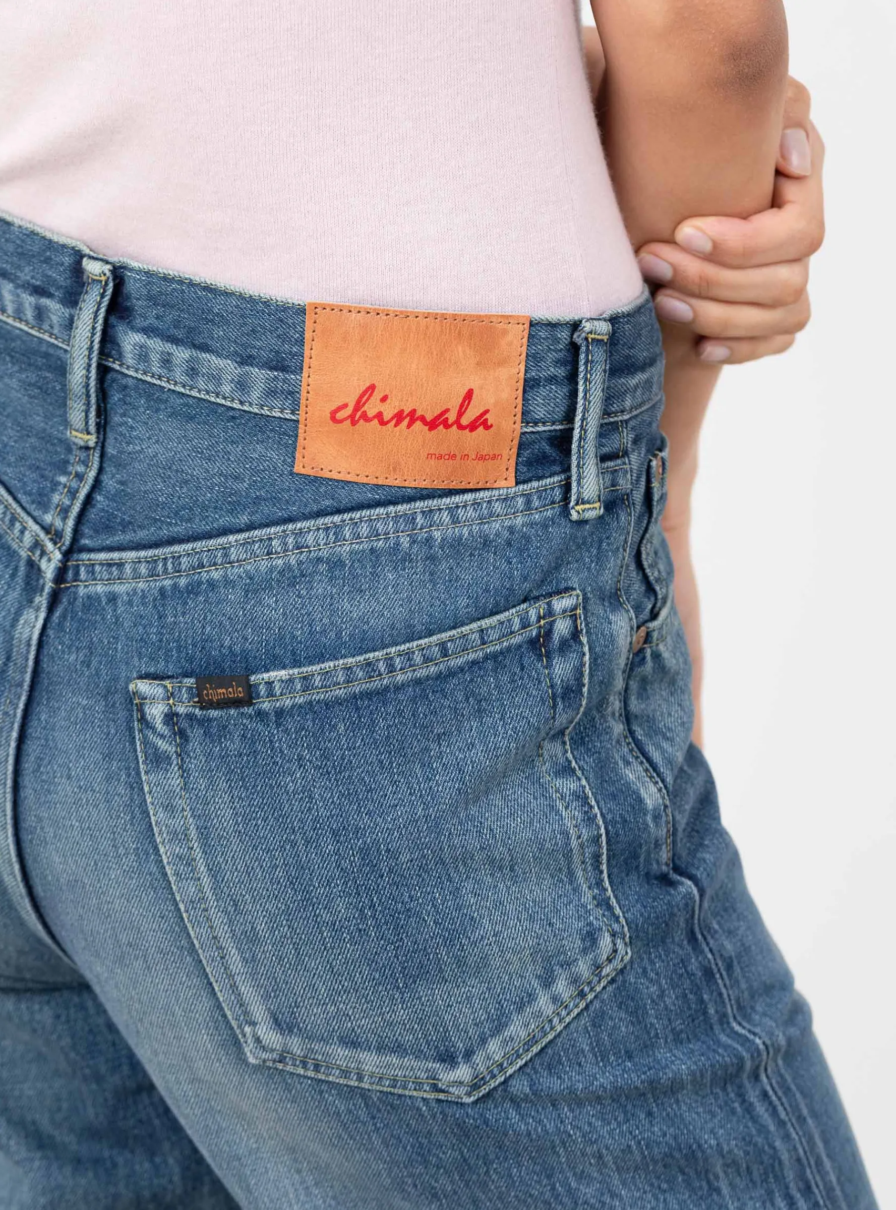 Selvedge Denim Straight Cut Dark Distress<Chimala Fashion