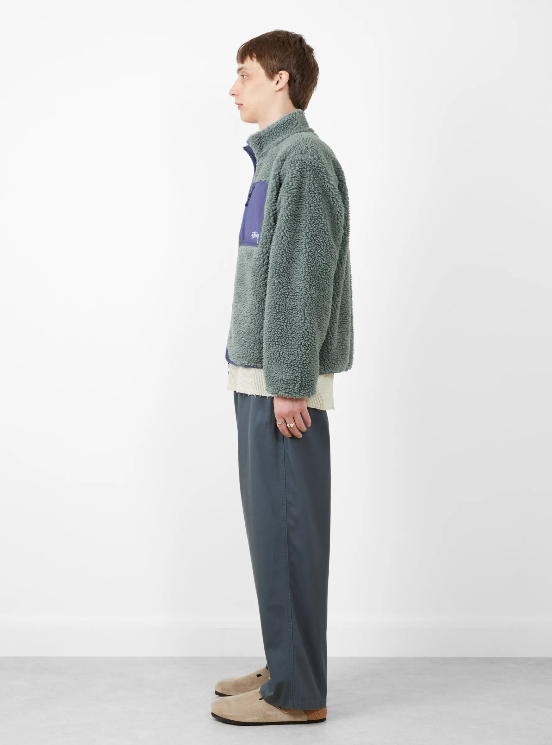 Sherpa Reversible Jacket Bluestone<Stüssy Sale
