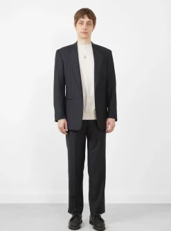 Single Breasted Blazer Navy Pinstripe<Carter Young Fashion