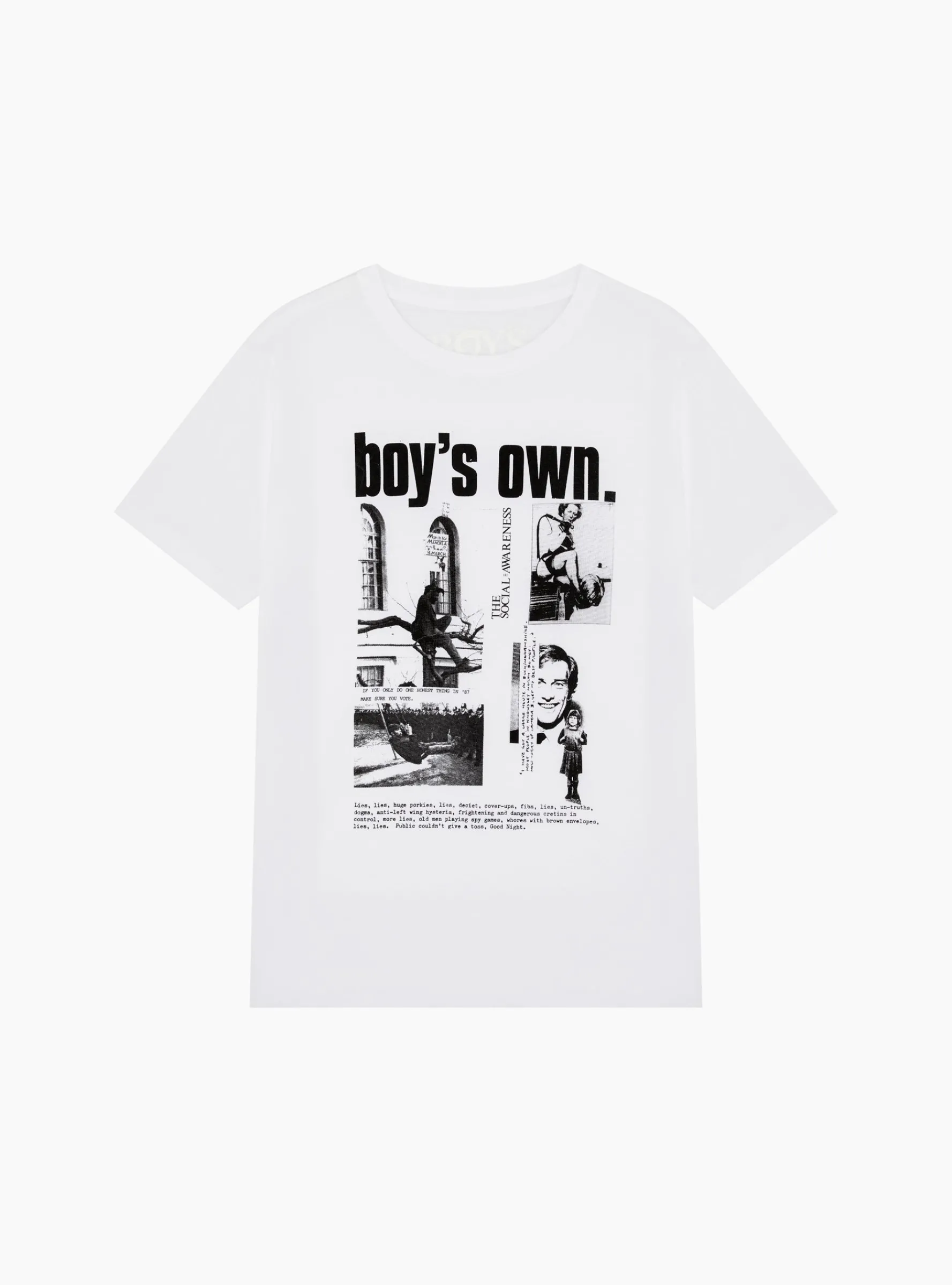 Social Awareness T-Shirt White<Boy's Own Hot