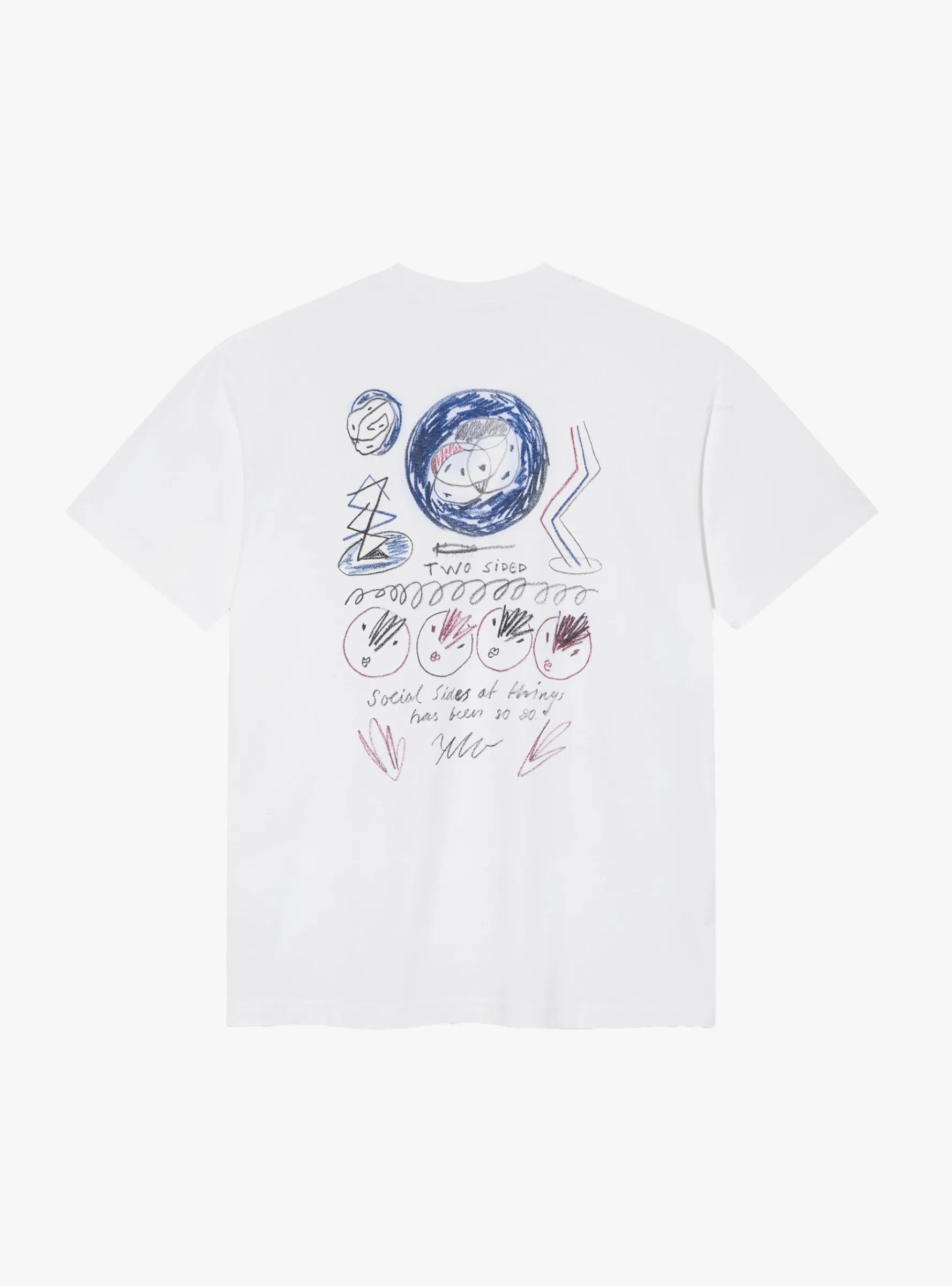 Social Side Tee White<Polar Skate Co. Clearance