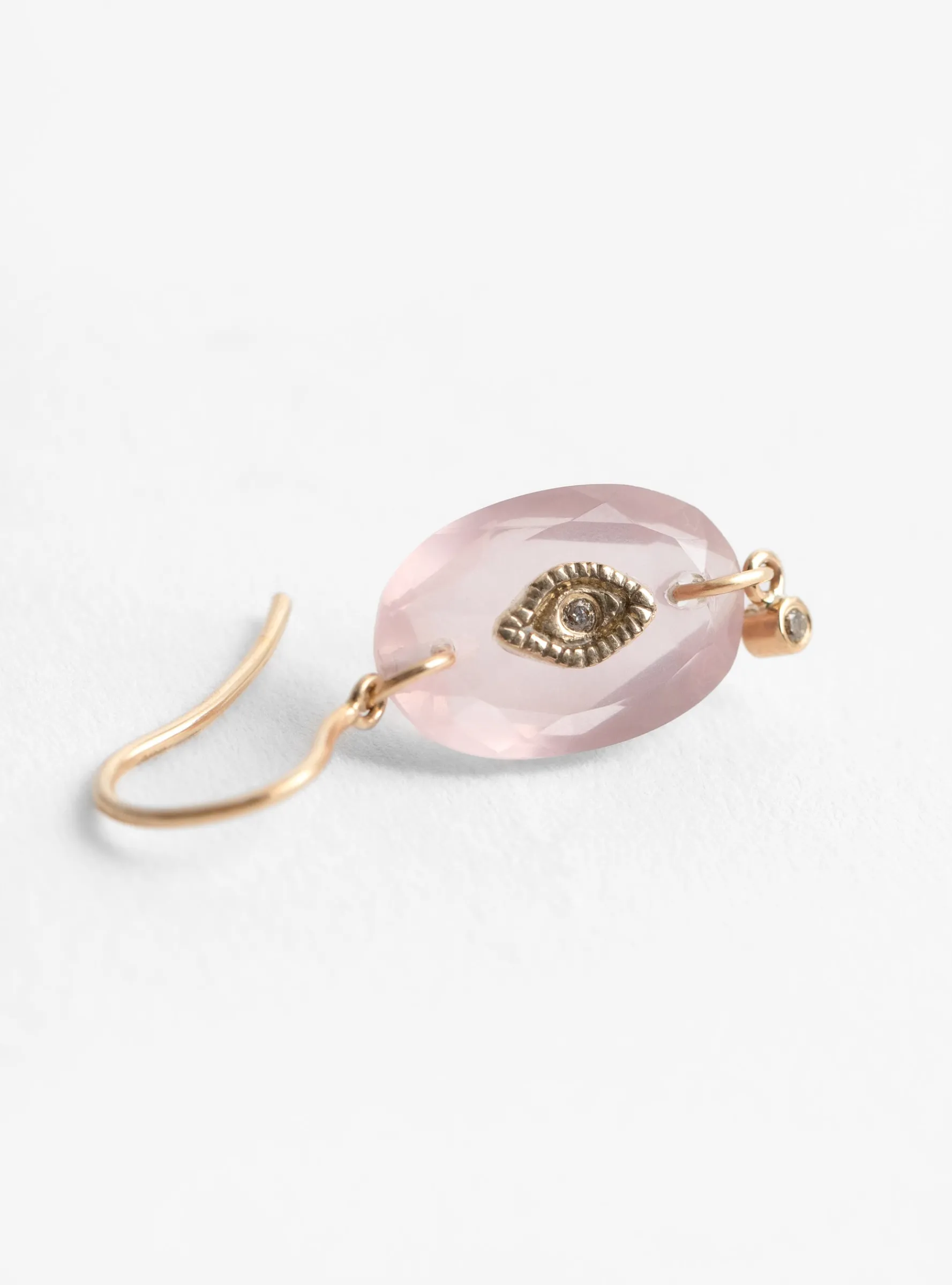 Souad Earring Pink Quartz<Pascale Monvoisin Outlet