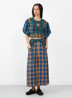 Tent Pantskirt Checkered Mix<Anntian Fashion
