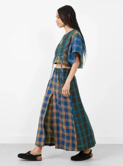 Tent Pantskirt Checkered Mix<Anntian Fashion